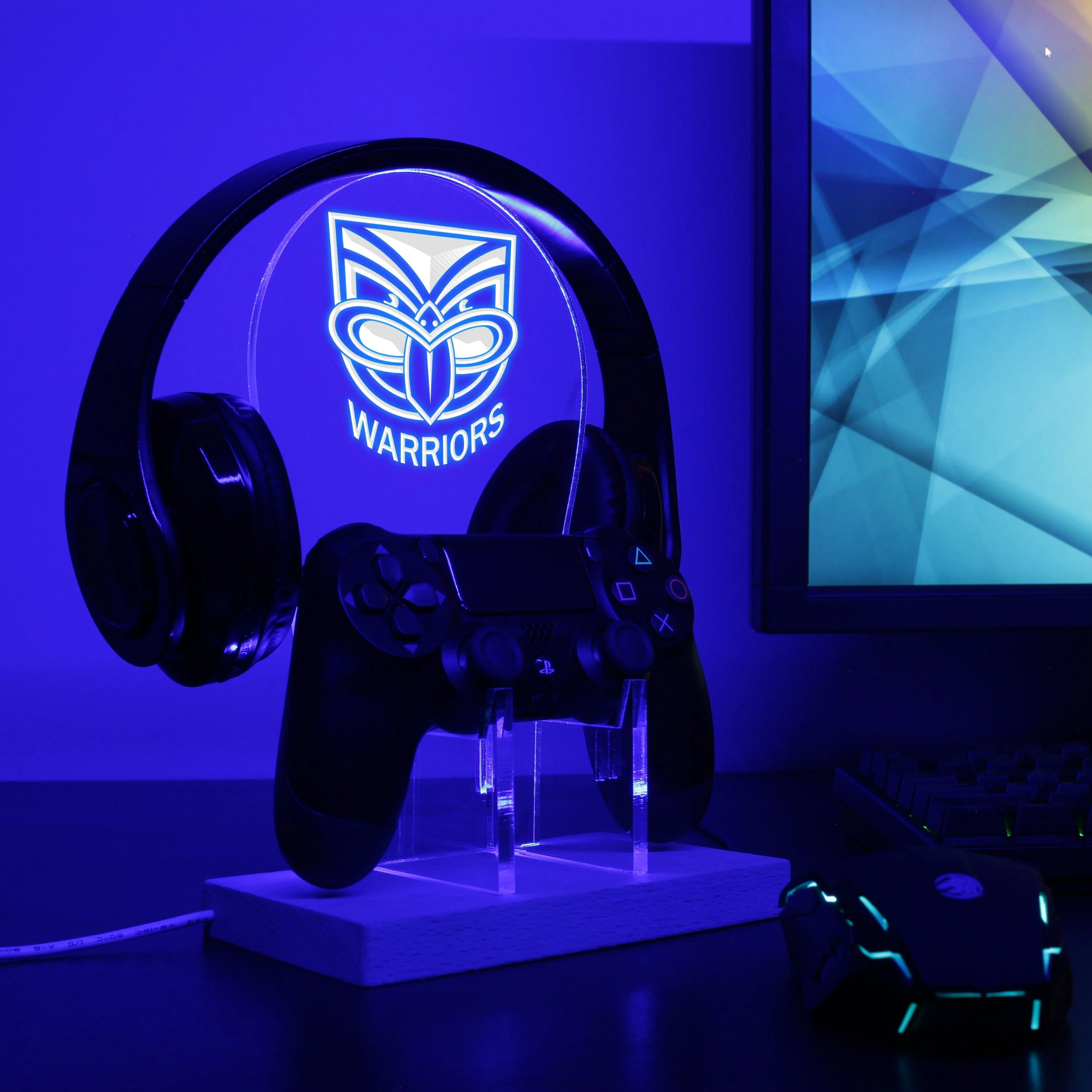 New Zealand Warriors LED Gaming Headset Controller Stand - Image 2