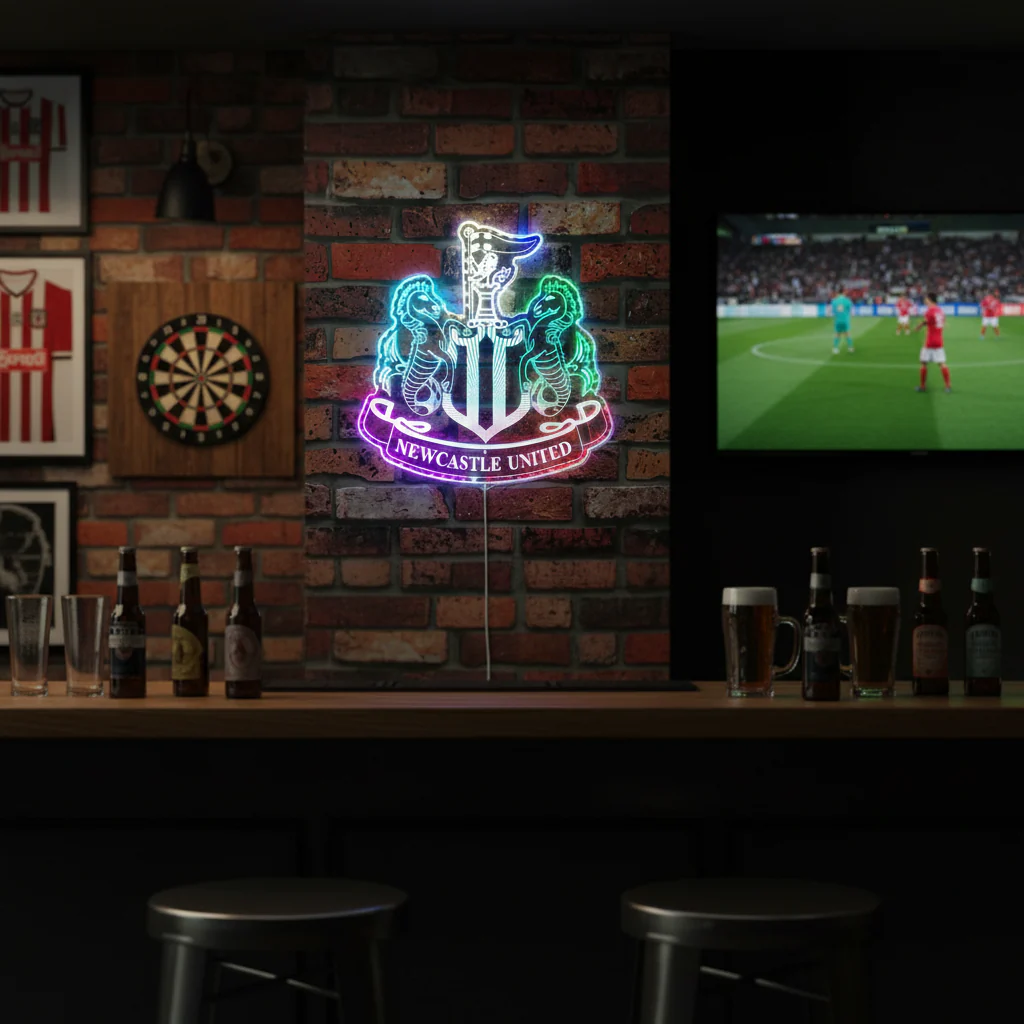 Newcastle United Neon LED Sign with Dynamic RGB Colors - Image 8