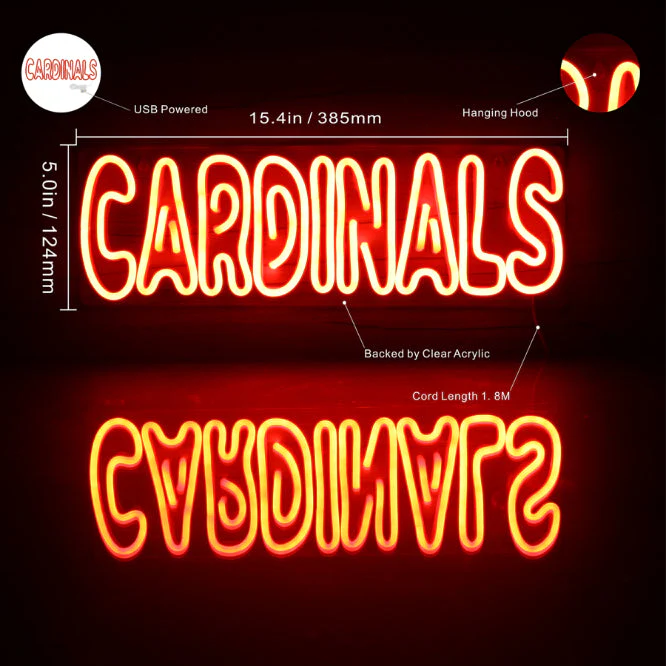 NFL Arizona Cardinals Handmade Neon Flex LED Sign - Image 4
