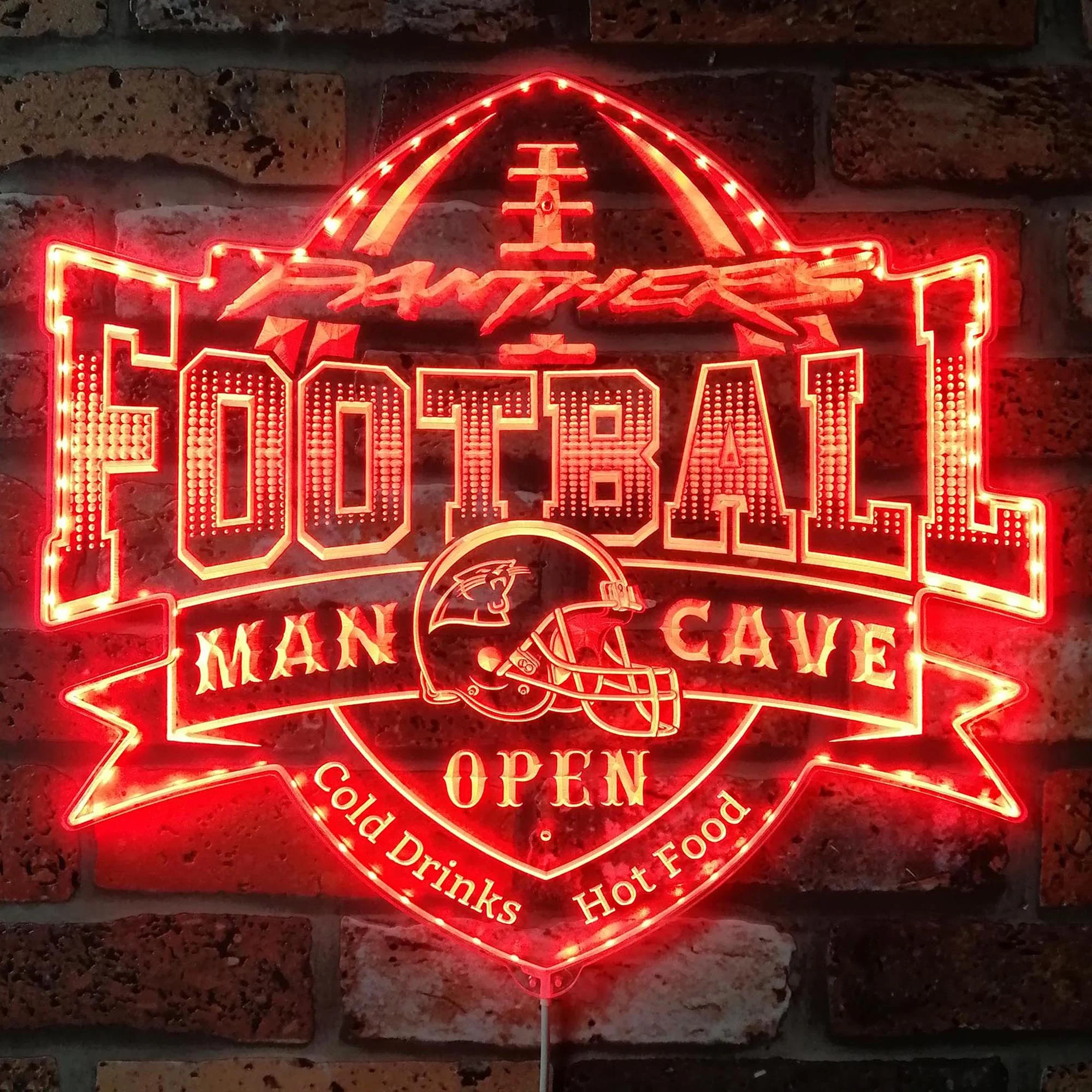 NFL Carolina Panthers Sport Neon LED Sign with Dynamic RGB Colors - Image 3