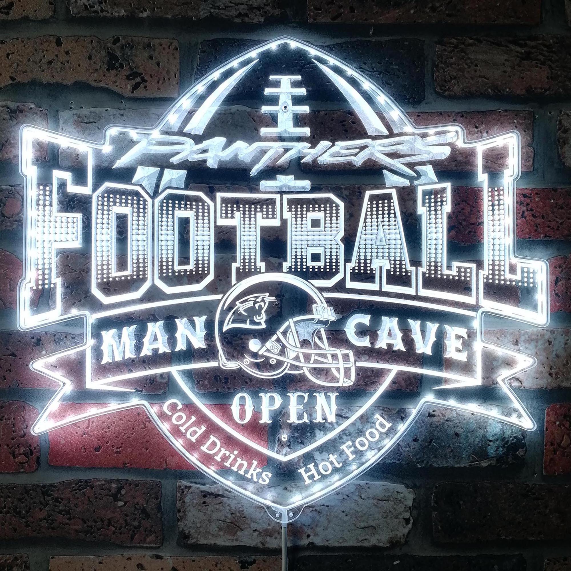 NFL Carolina Panthers Sport Neon LED Sign with Dynamic RGB Colors - Image 5