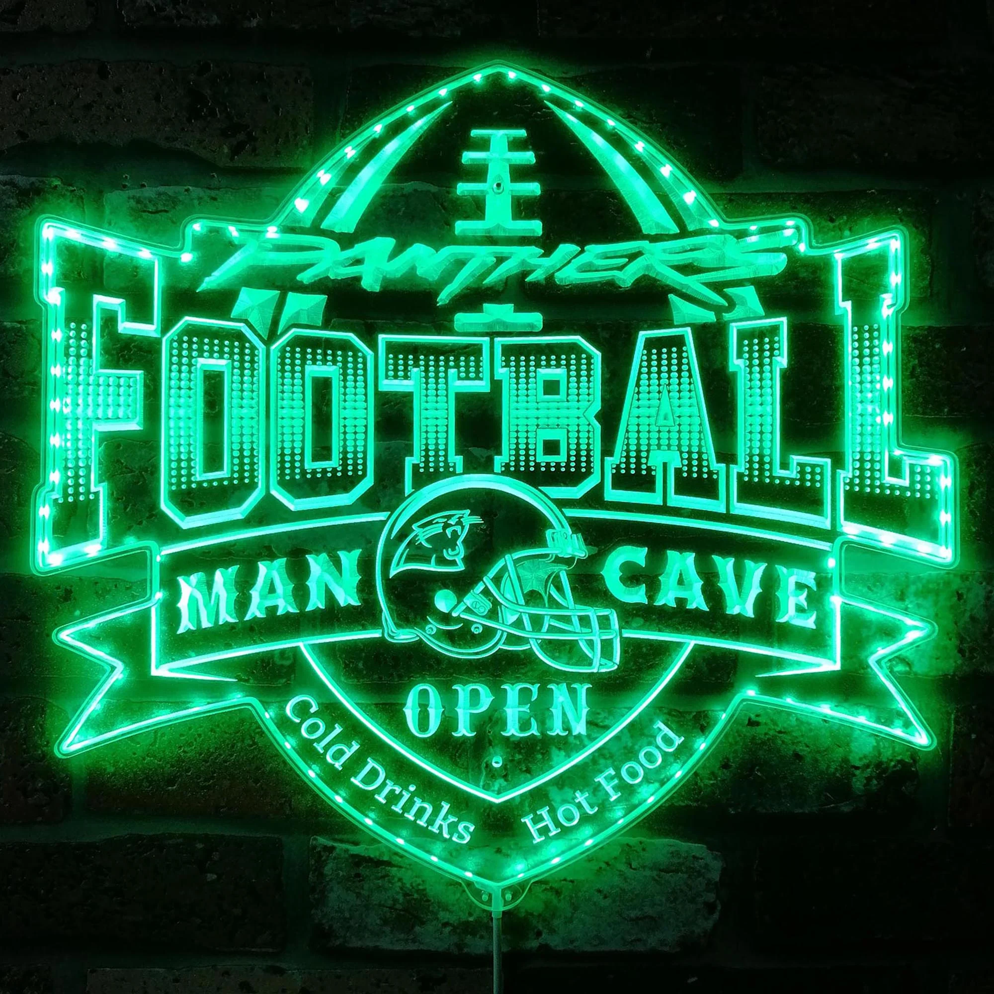 NFL Carolina Panthers Sport Neon LED Sign with Dynamic RGB Colors - Image 6