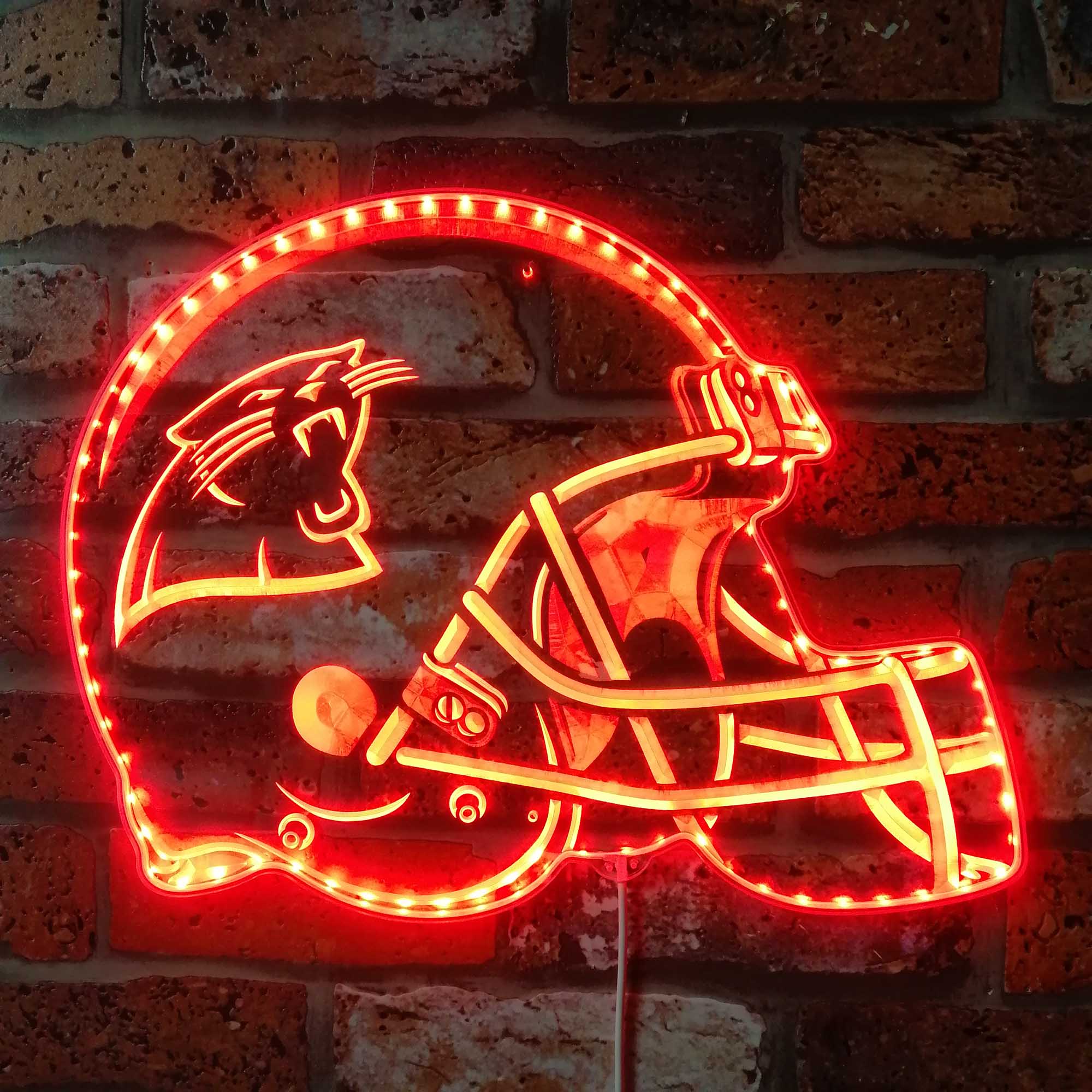 NFL Carolina Panthers Sport Neon LED Sign with Dynamic RGB Colors - Image 3