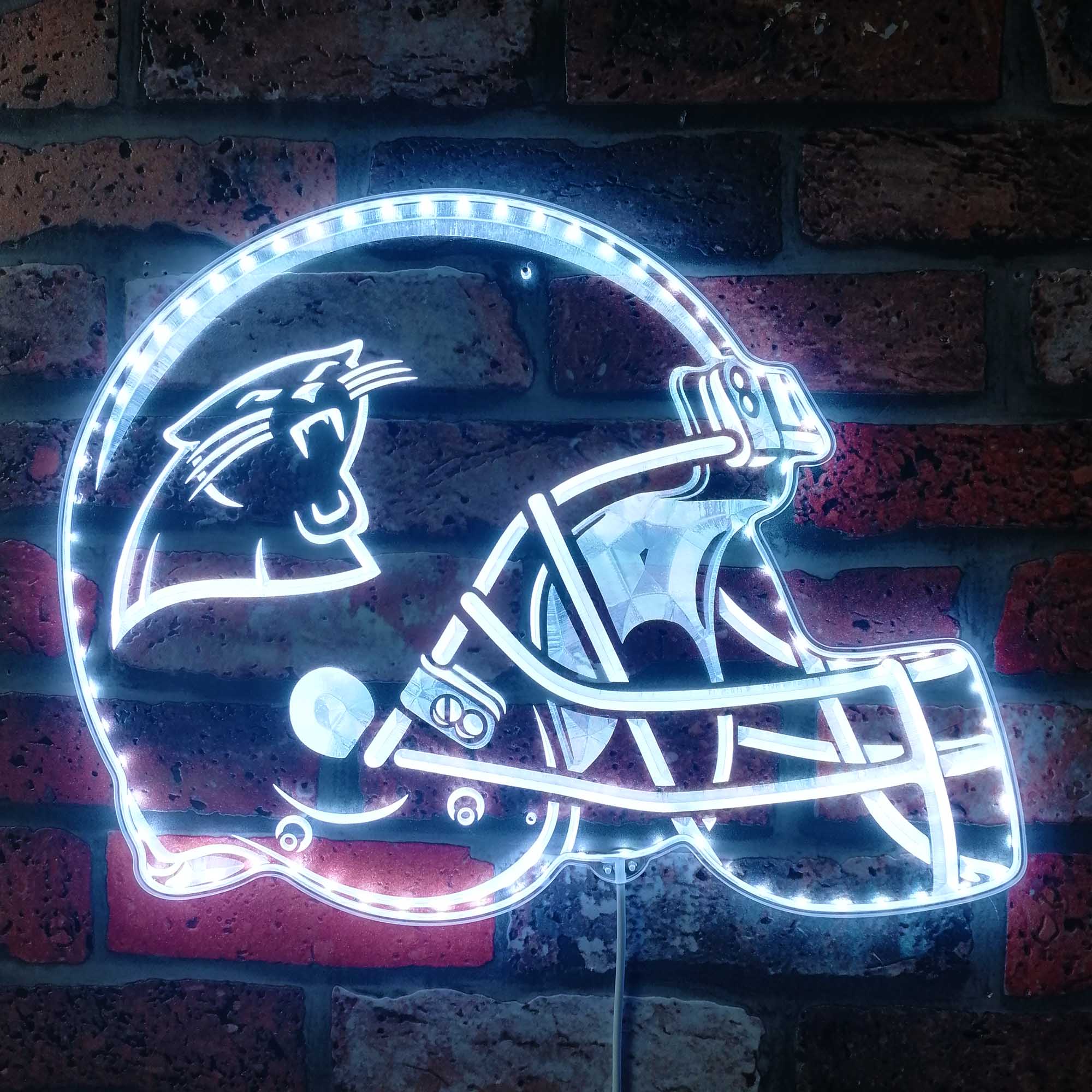 NFL Carolina Panthers Sport Neon LED Sign with Dynamic RGB Colors - Image 5