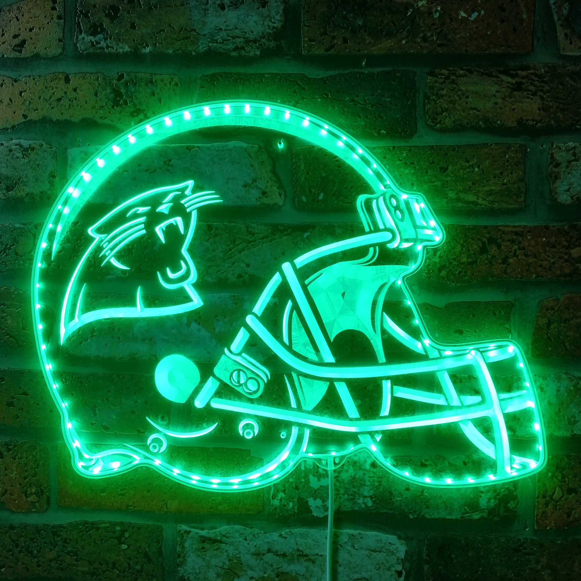 NFL Carolina Panthers Sport Neon LED Sign with Dynamic RGB Colors - Image 6