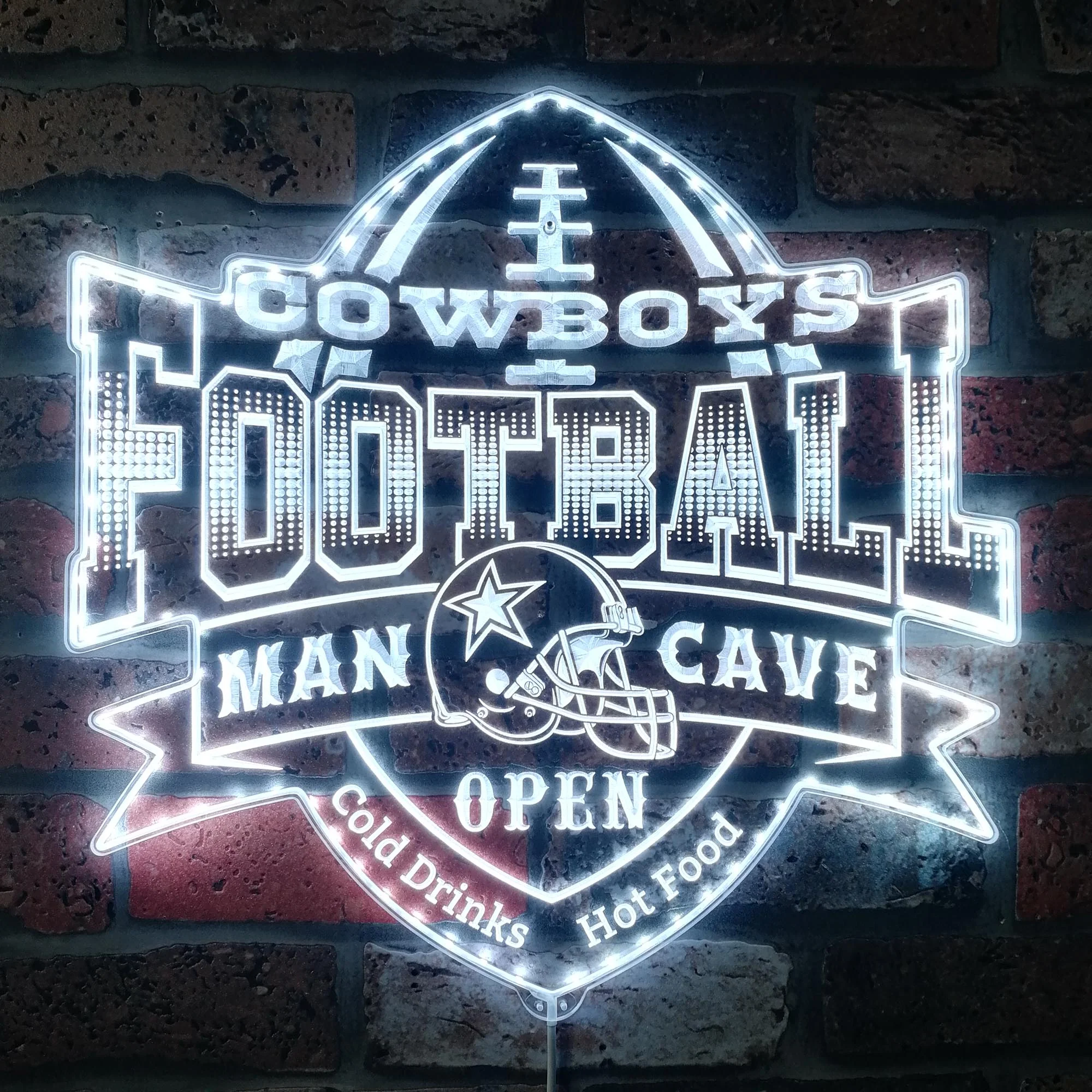 NFL Dallas Cowboys Sport Club Neon LED Sign with Dynamic RGB Colors - Image 6