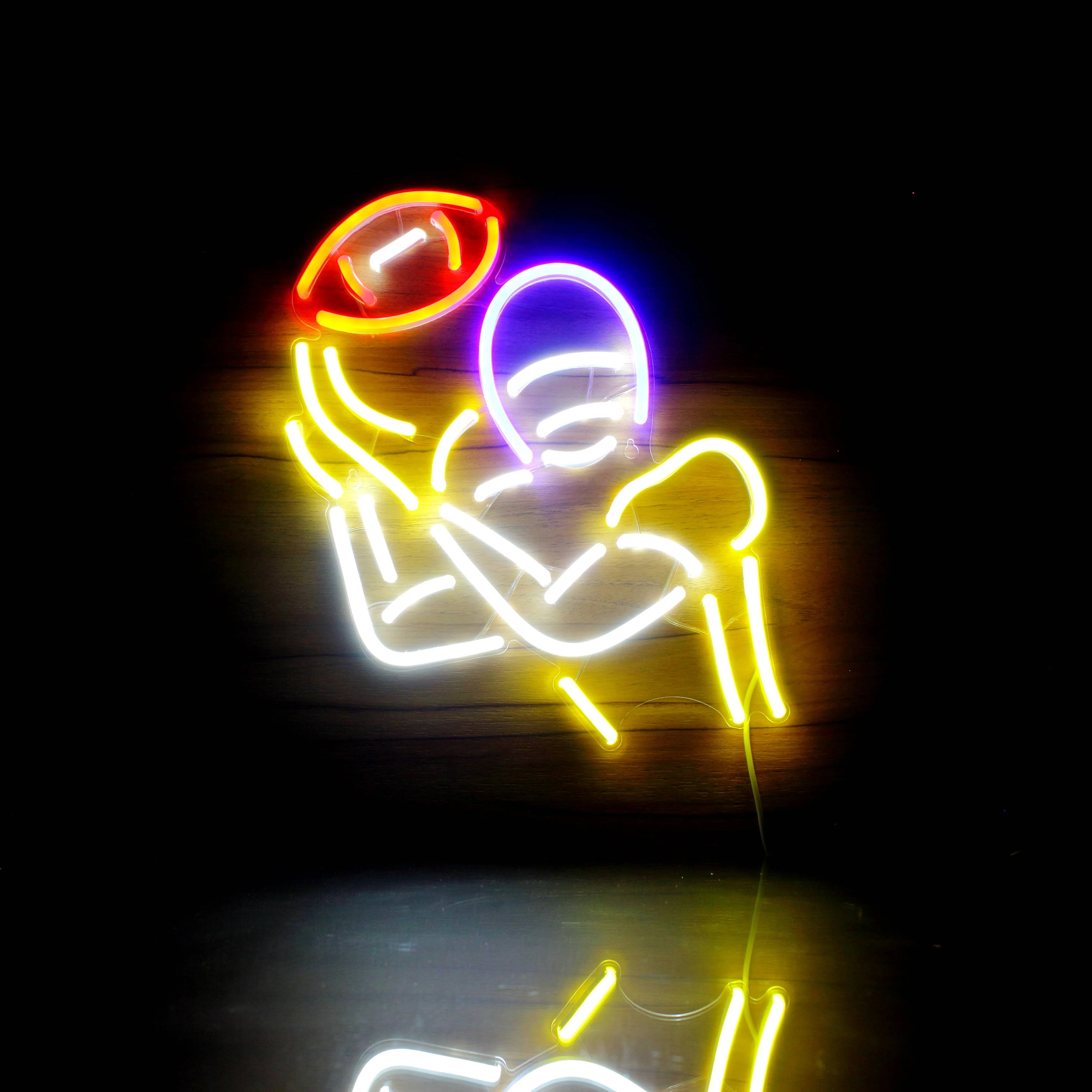NFL Football Player Bar Neon Flex LED Sign