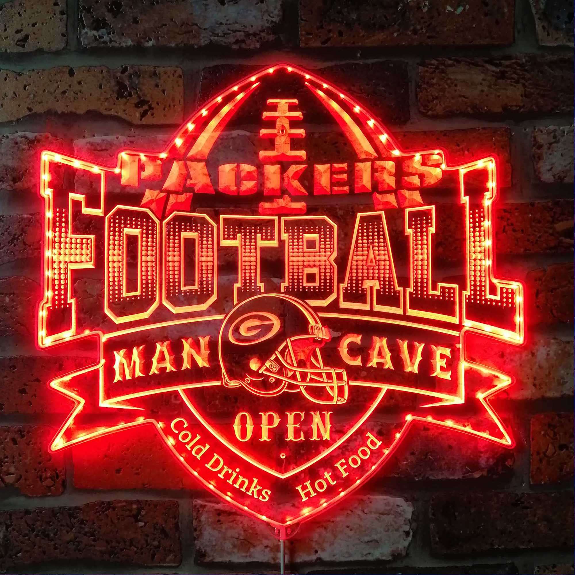 Green Bay Packers Neon LED Sign with Dynamic RGB Colors - Image 5