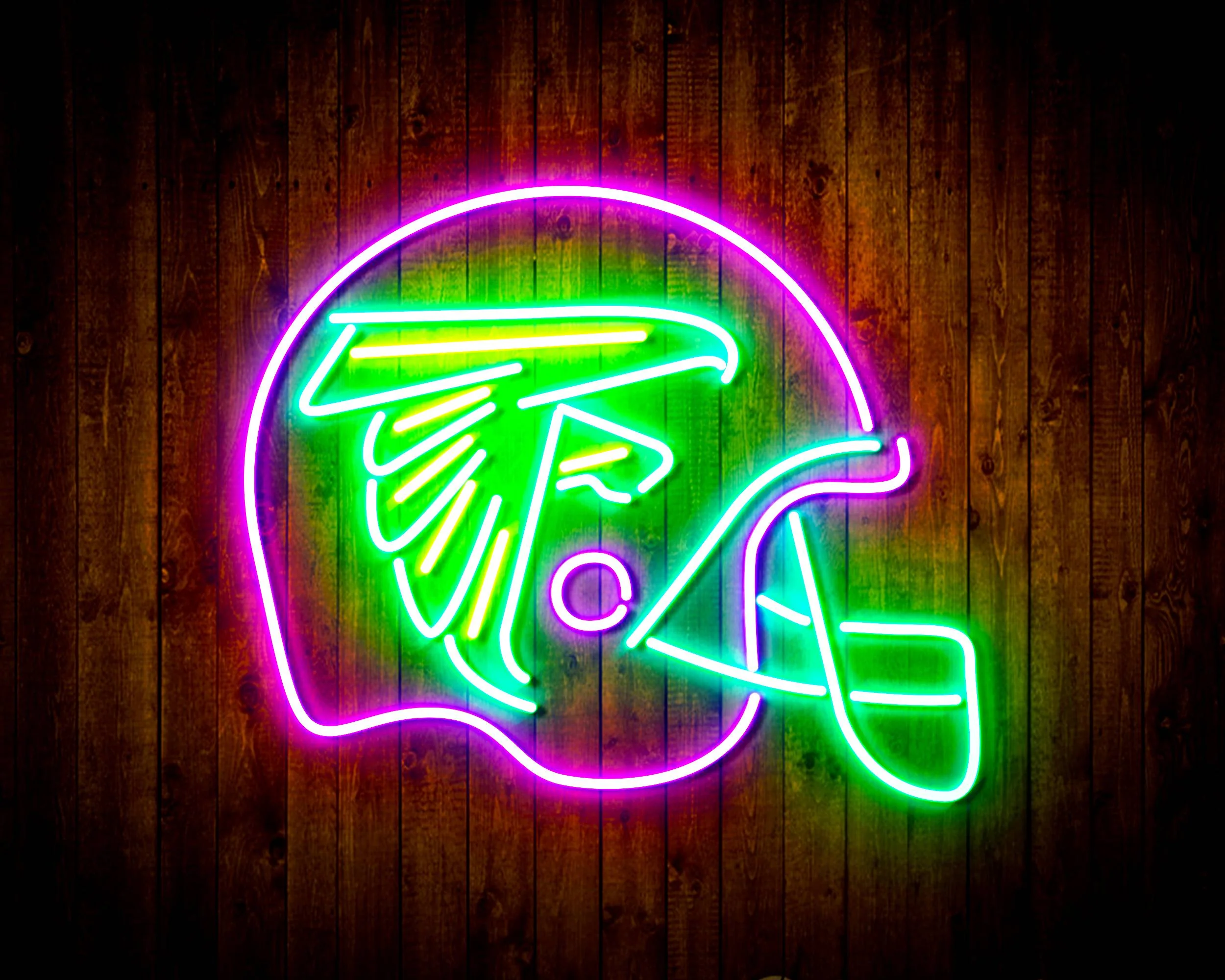 NFL Helmet Atlanta Falcons Bar Neon Flex LED Sign - Image 4