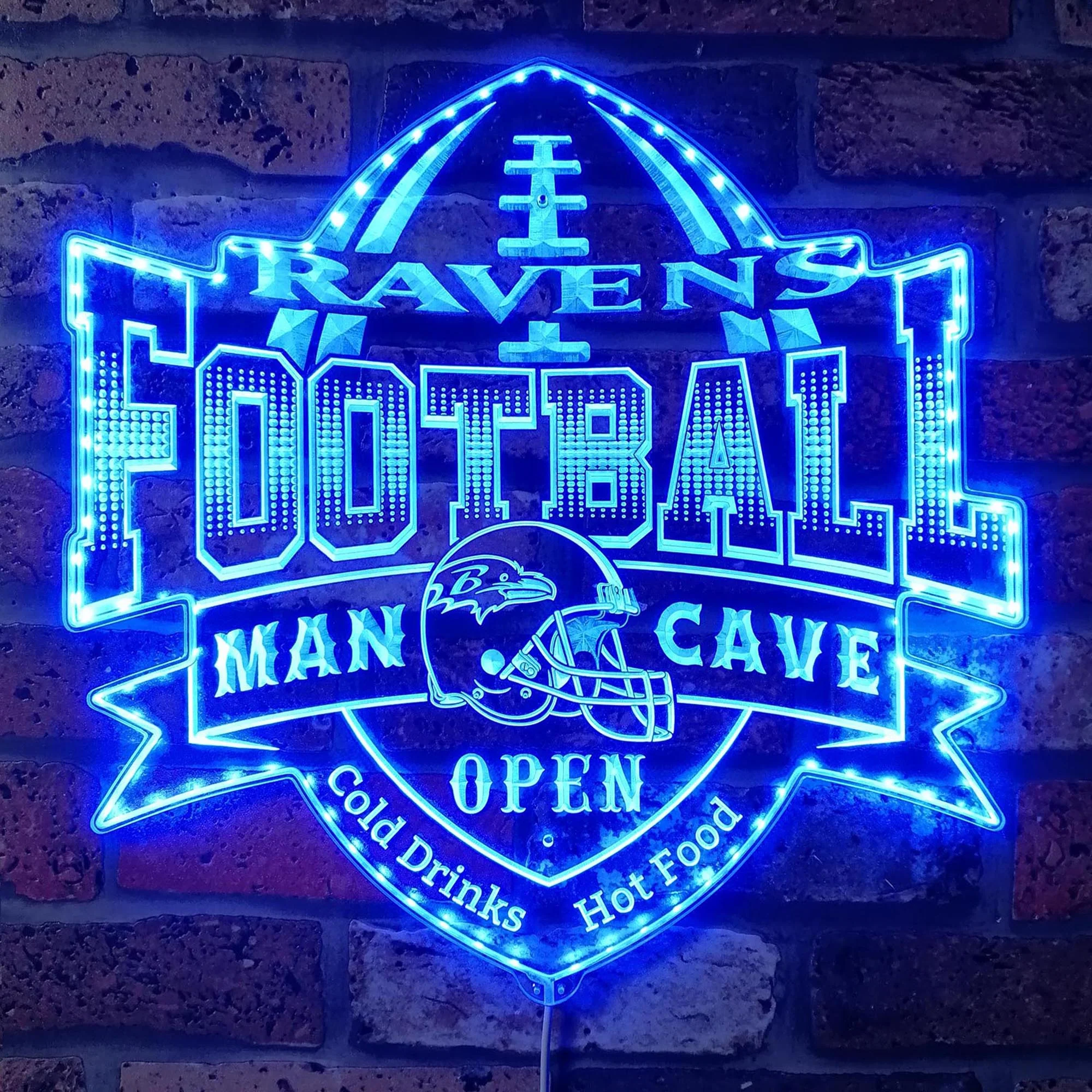 Baltimore Ravens Neon LED Sign with Dynamic RGB Colors - Image 4
