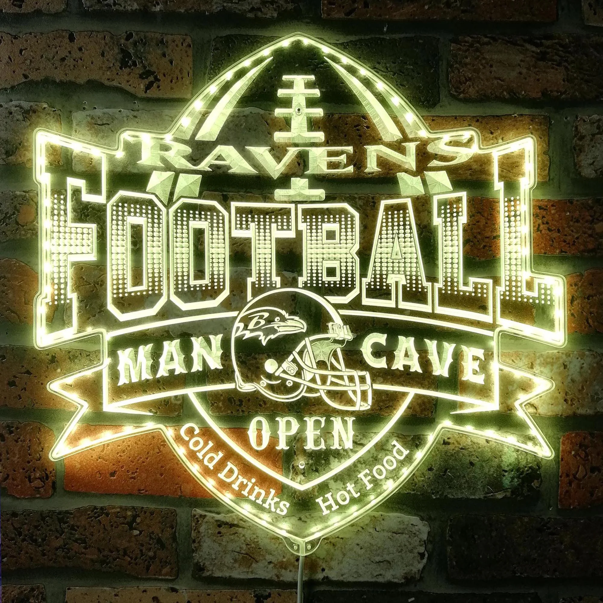 Baltimore Ravens Neon LED Sign with Dynamic RGB Colors - Image 7