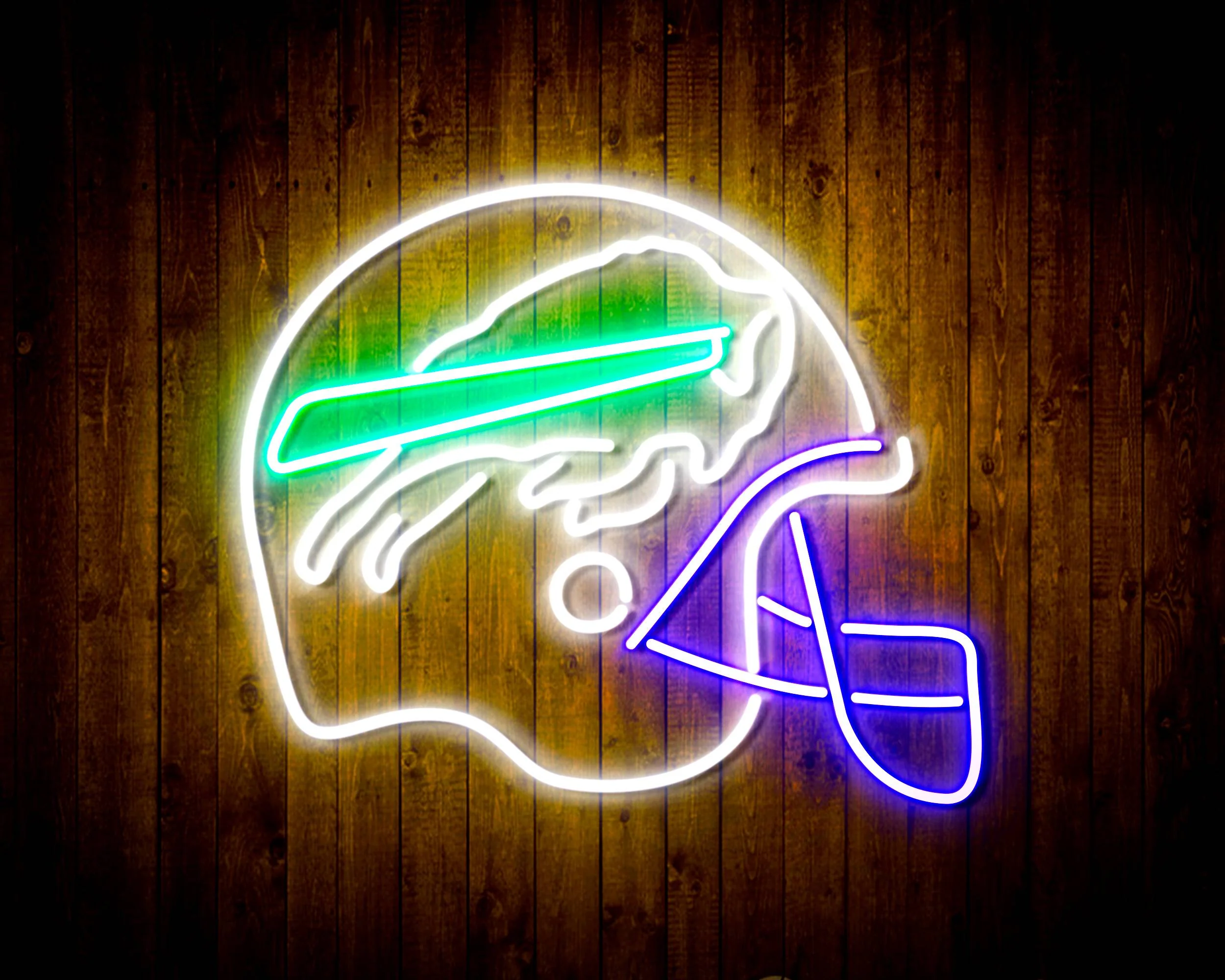 NFL Helmet Buffalo Bills Bar Neon Flex LED Sign - Image 5