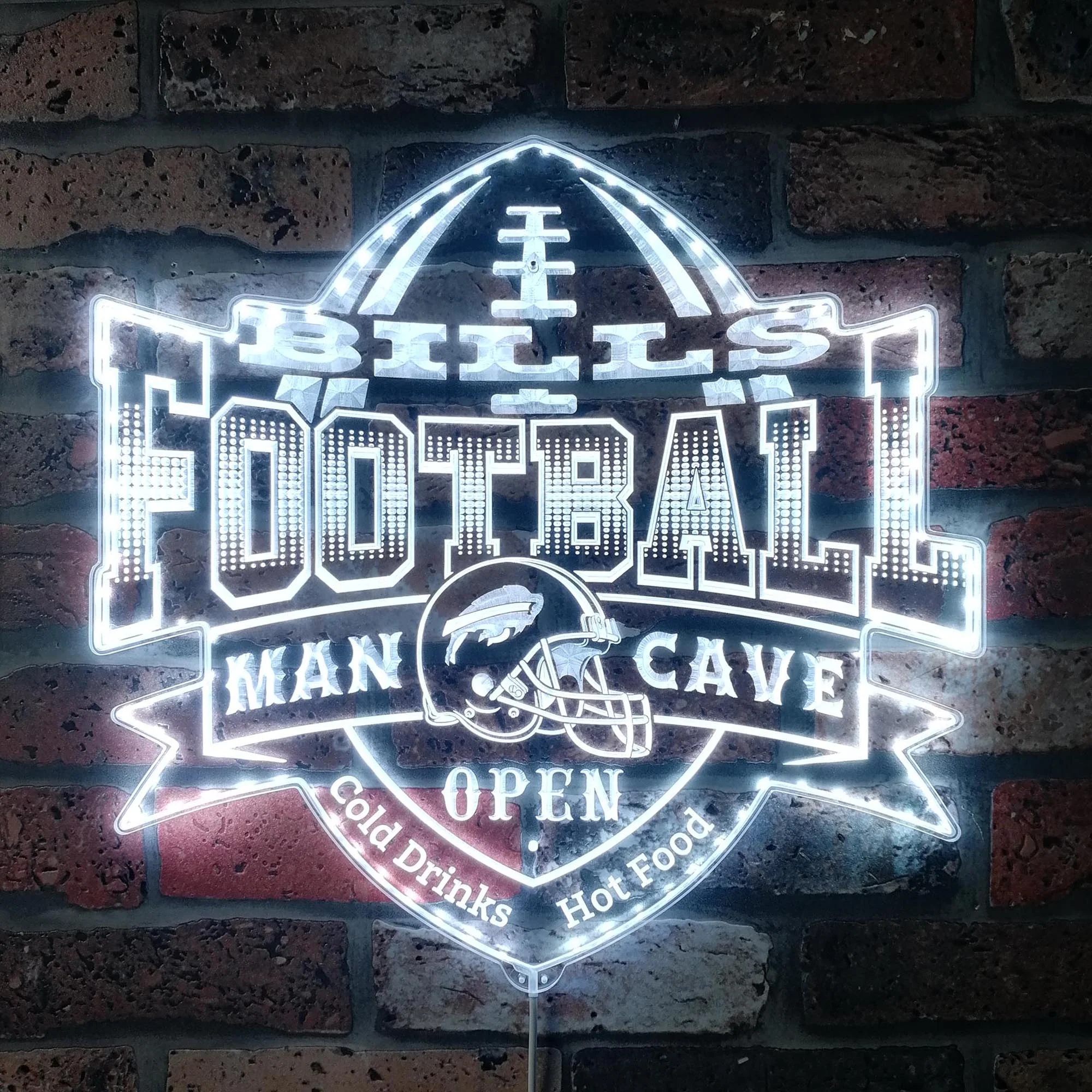 NFL Helmet Buffalo Bills Club Neon LED Sign with Dynamic RGB Colors - Image 5