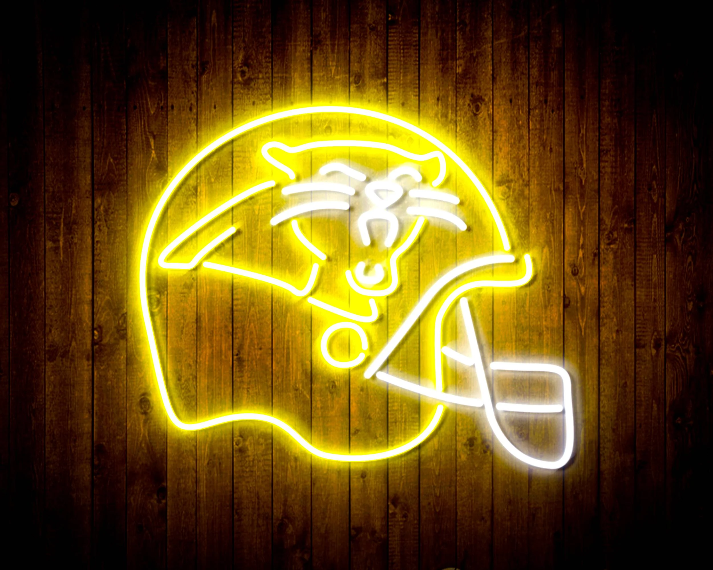 NFL Helmet Carolina Panthers Bar Neon Flex LED Sign - Image 10