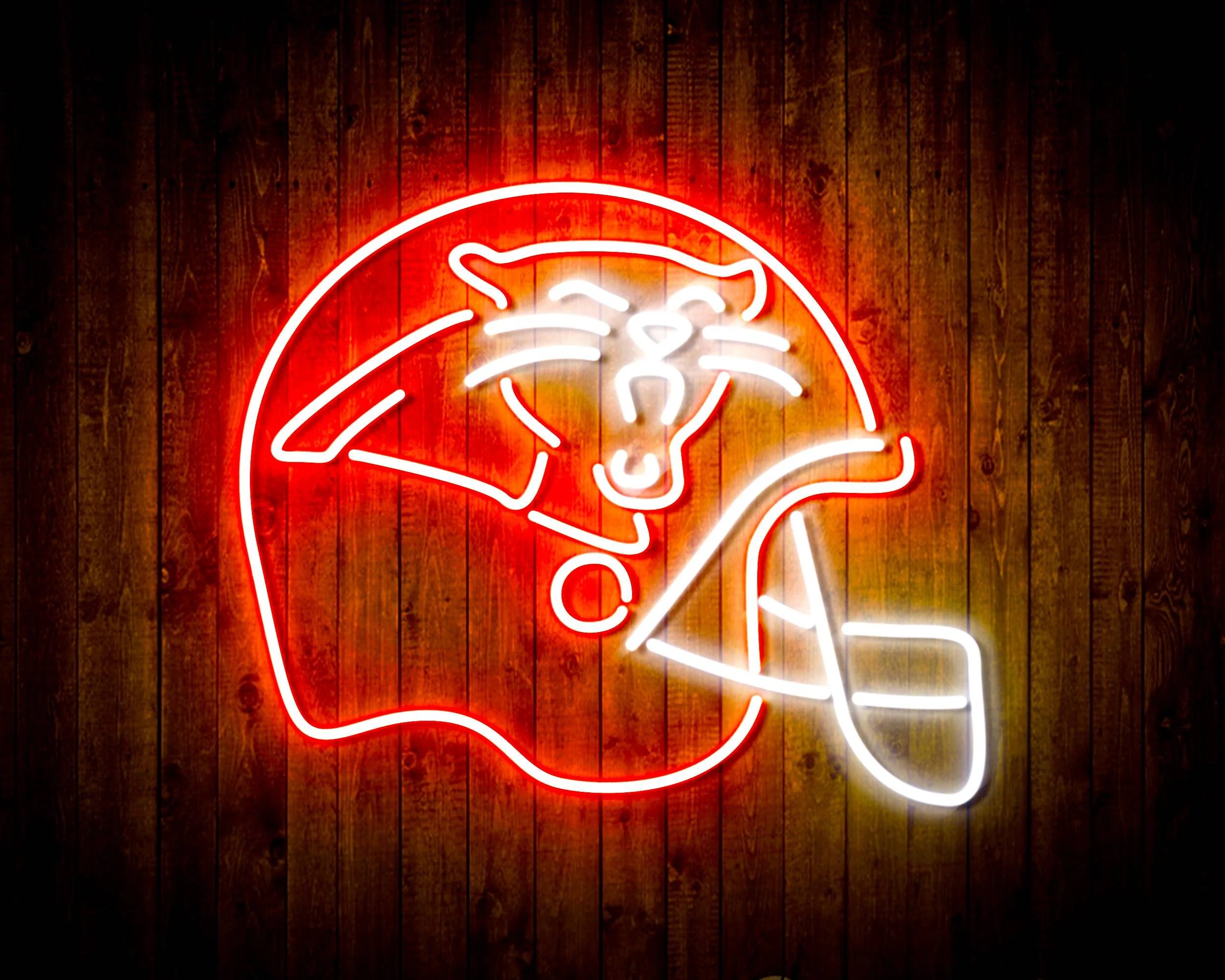 NFL Helmet Carolina Panthers Bar Neon Flex LED Sign - Image 11