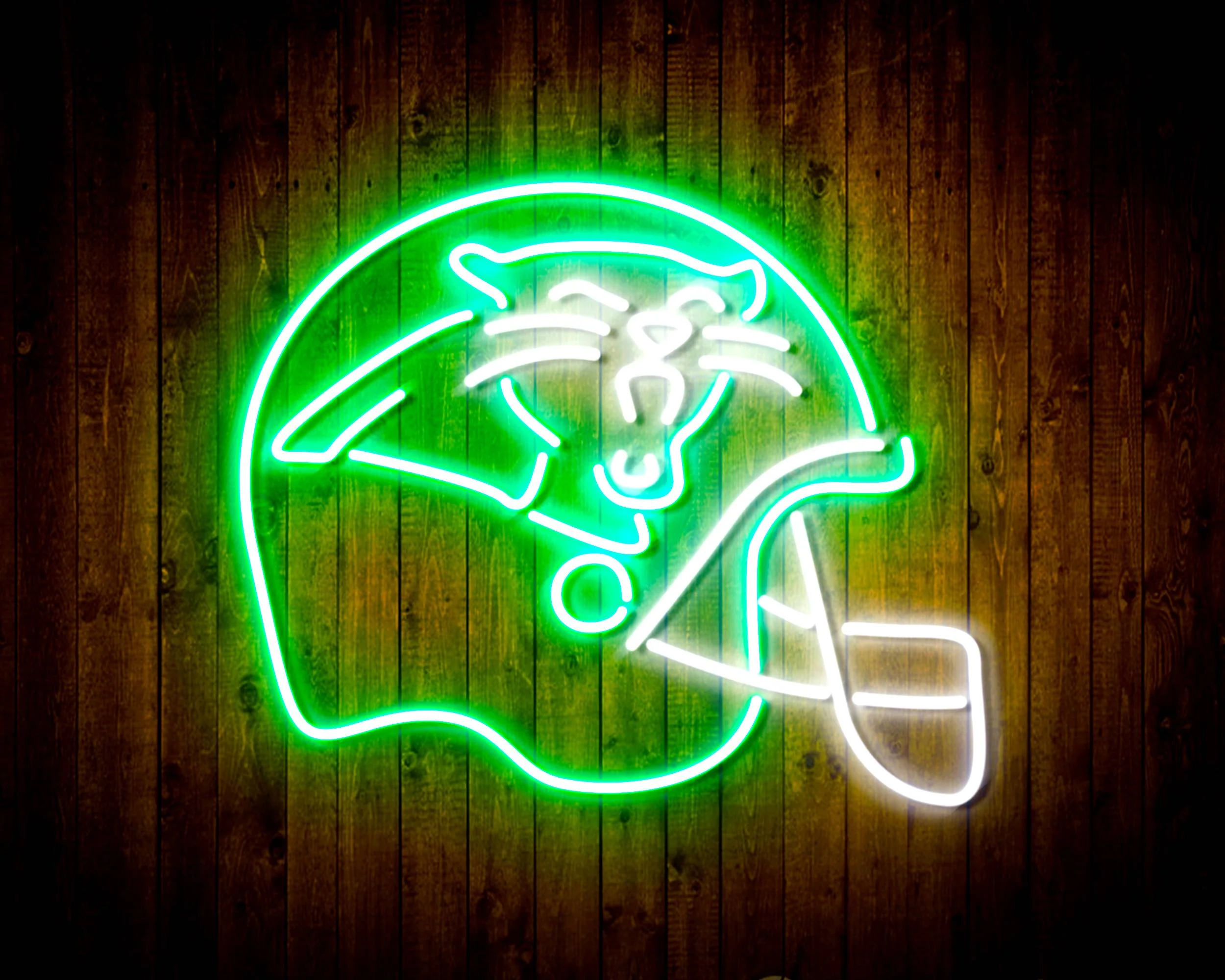NFL Helmet Carolina Panthers Bar Neon Flex LED Sign - Image 7
