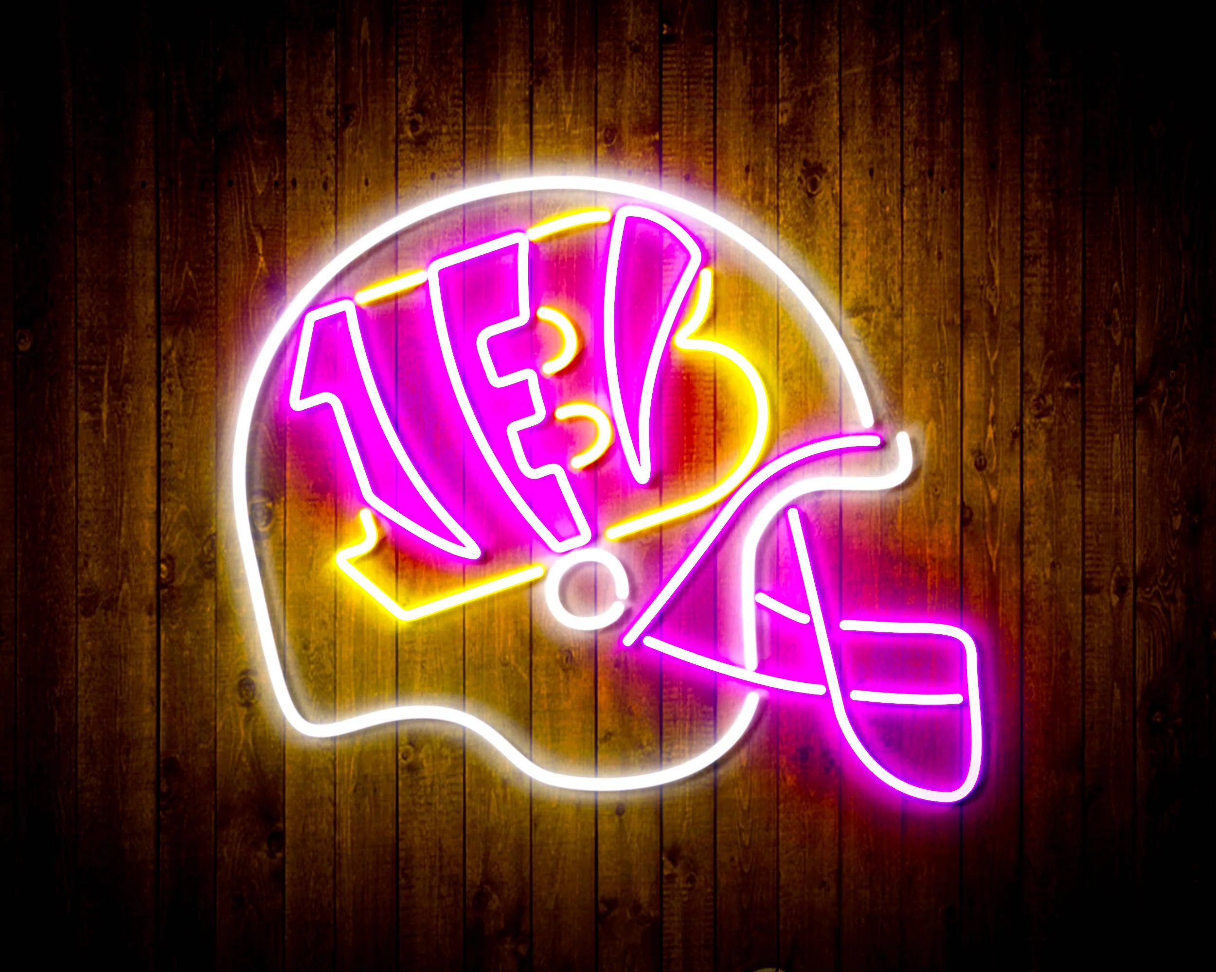 NFL Helmet Cincinnati Bengals Bar Neon Flex LED Sign - Image 6