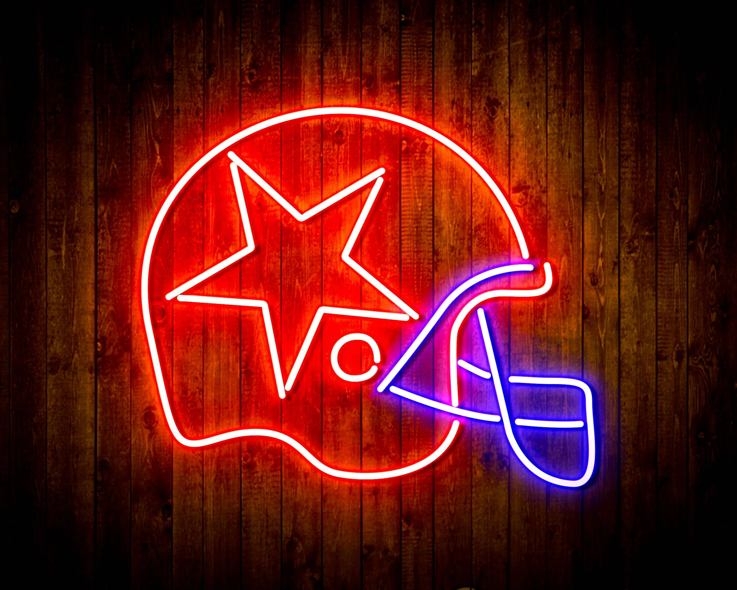 NFL Helmet Dallas Cowboys Bar Neon Flex LED Sign - Image 3