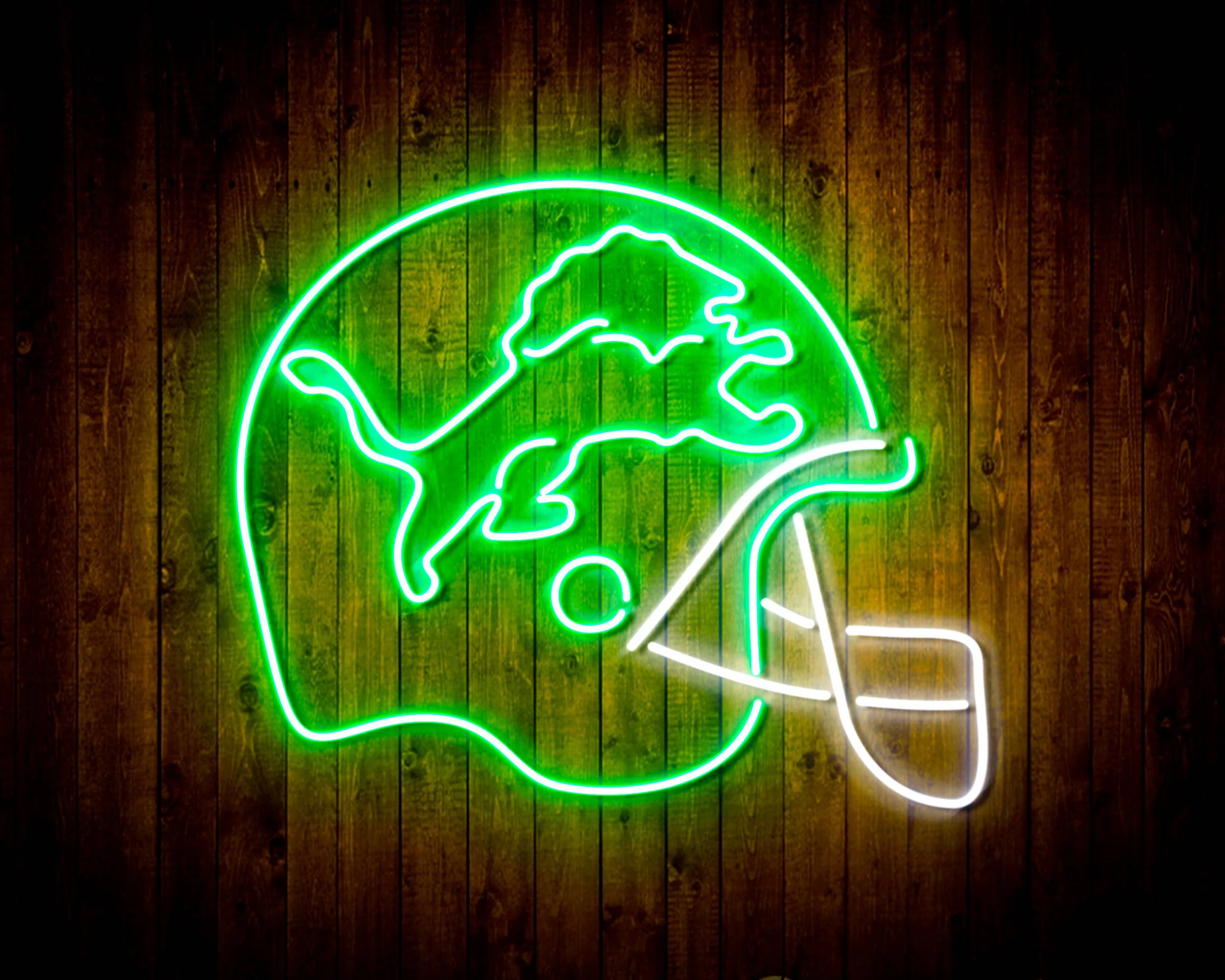 NFL Helmet Detroit Lions Bar Neon Flex LED Sign - Image 8