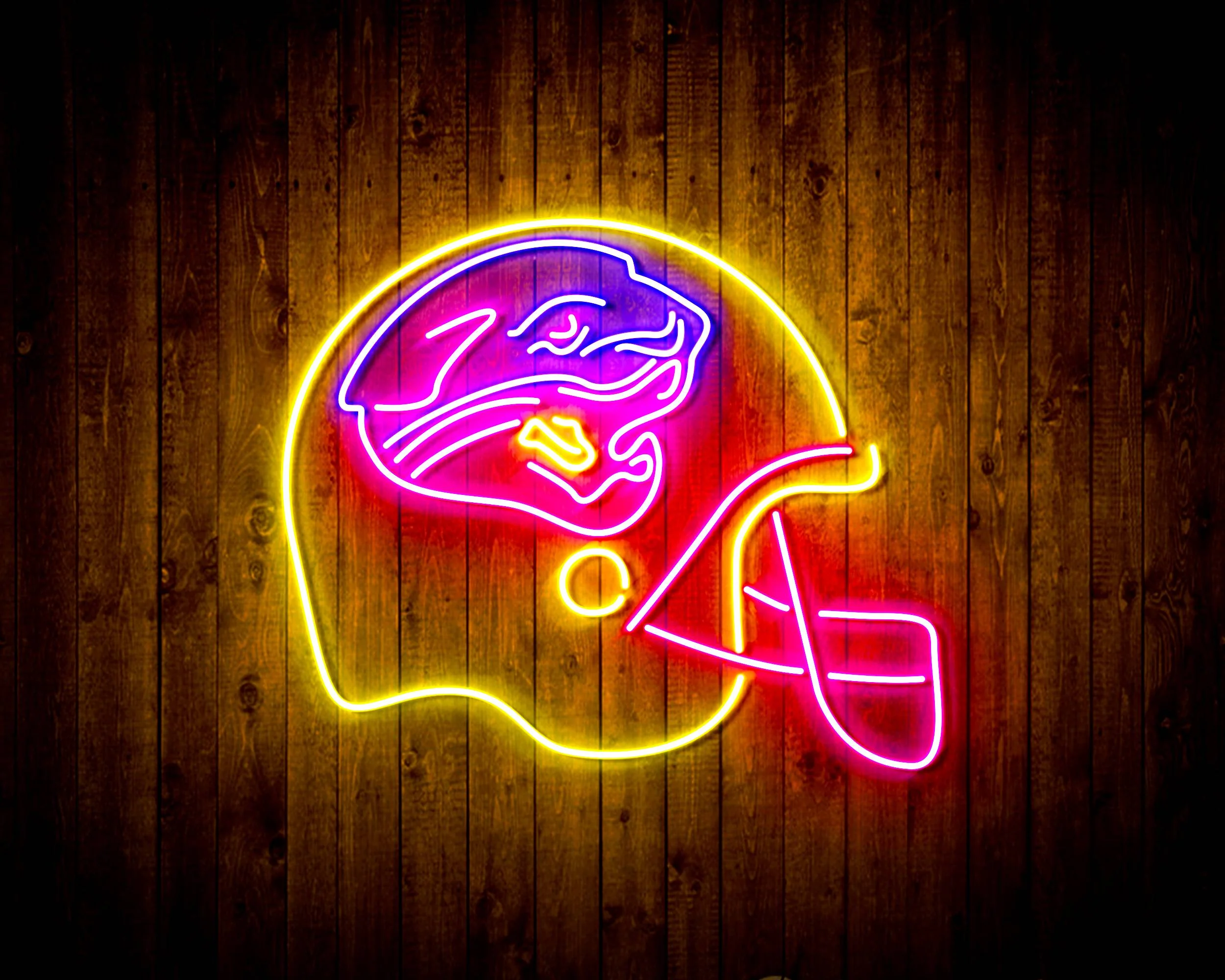 NFL Helmet Jacksonville Jaguars Bar Neon Flex LED Sign - Image 4