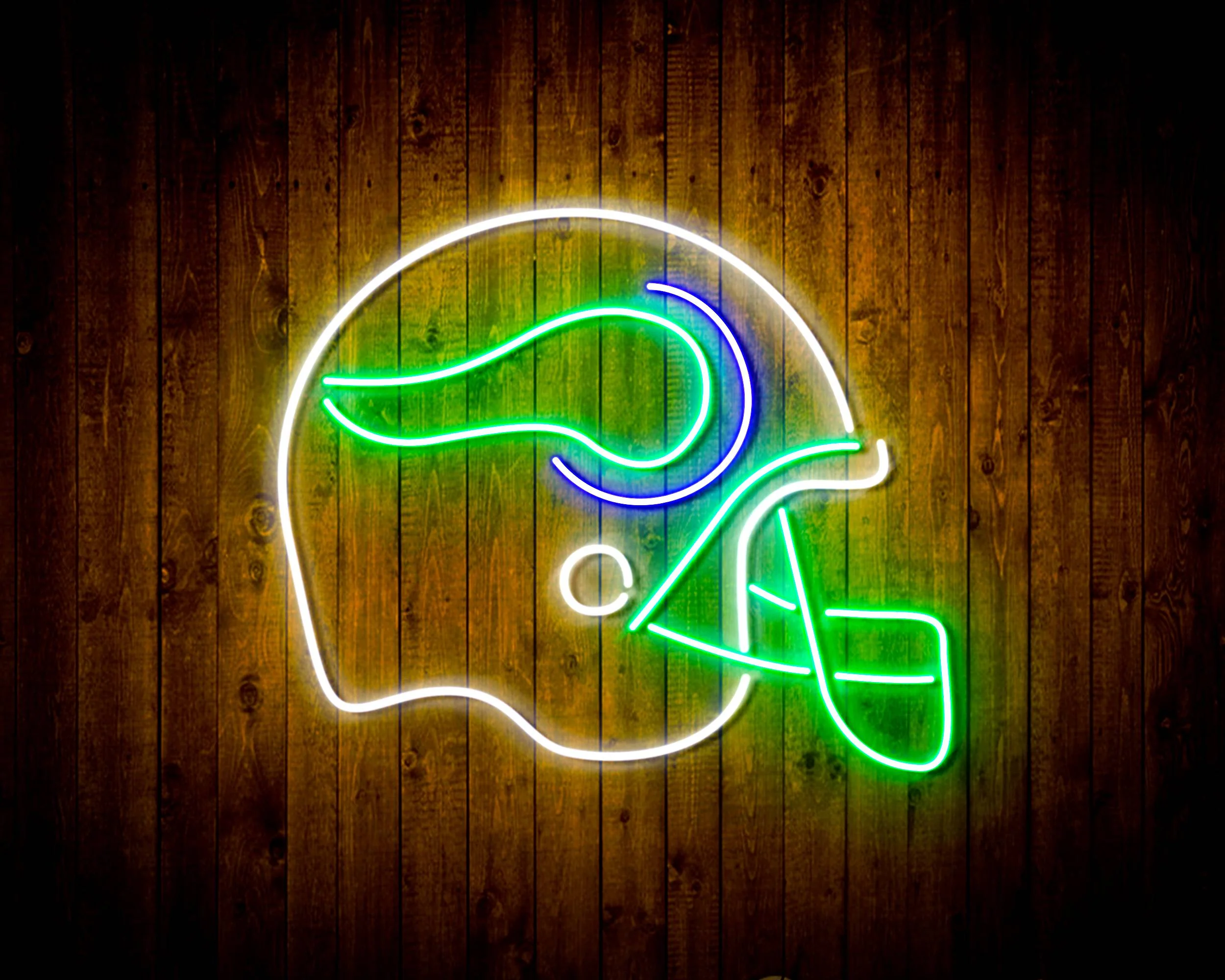 NFL Helmet Minnesota Vikings Bar Neon Flex LED Sign - Image 5
