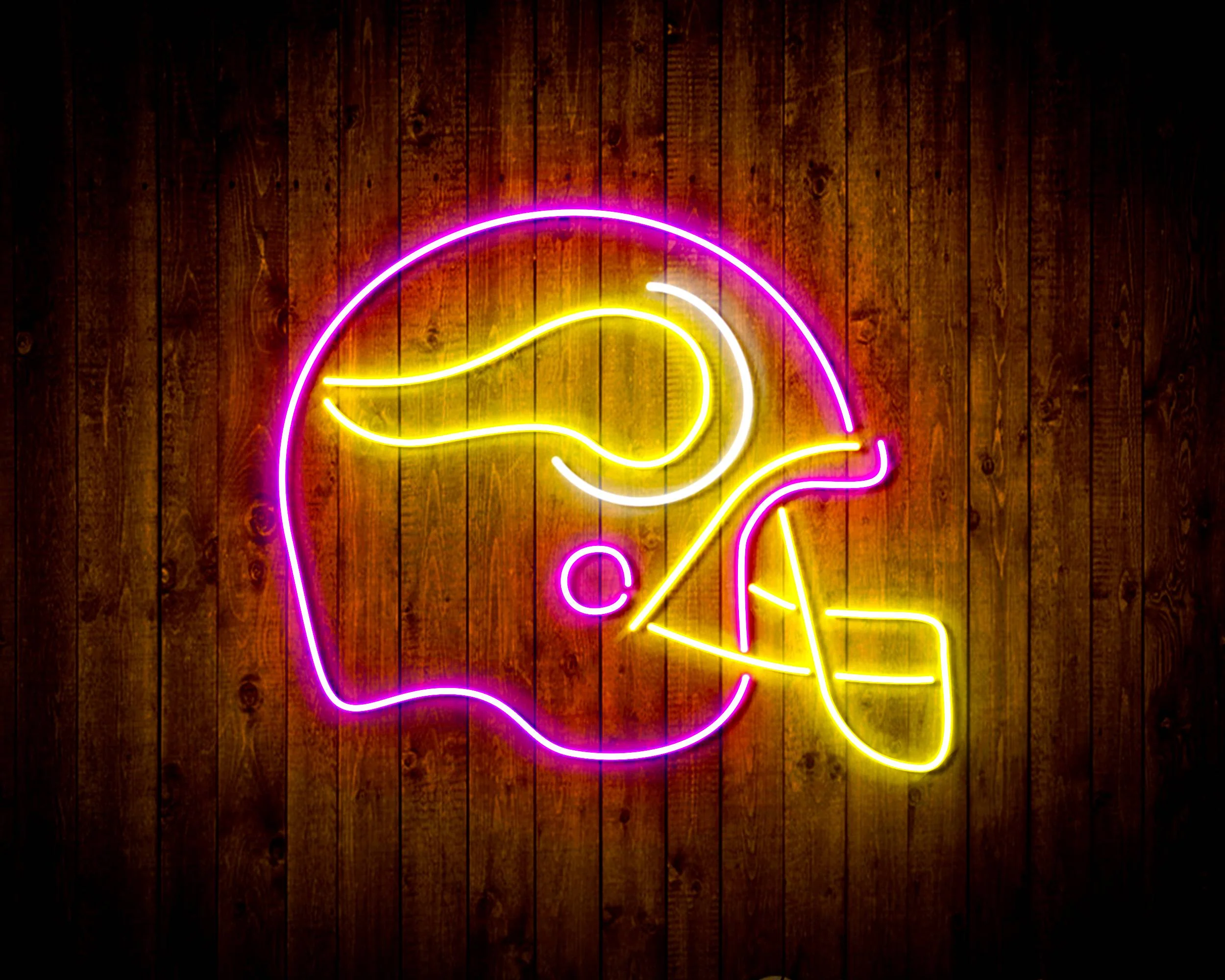 NFL Helmet Minnesota Vikings Bar Neon Flex LED Sign - Image 7