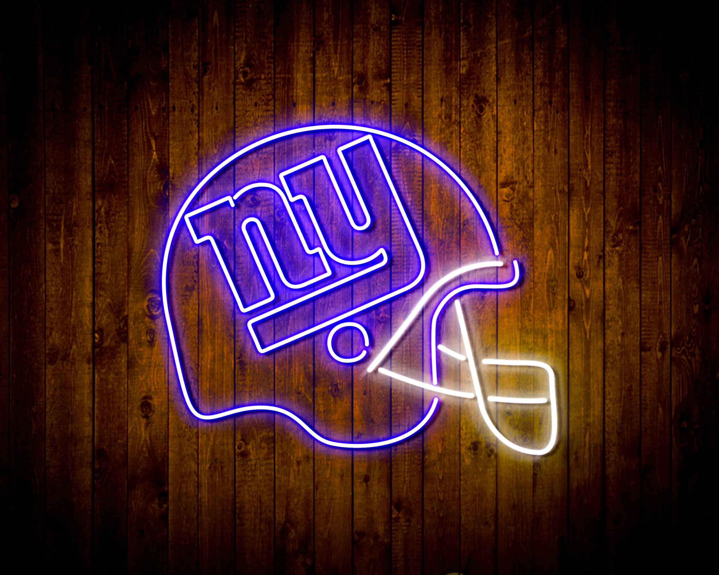 NFL Helmet New York Giants Bar Neon Flex LED Sign - Image 3