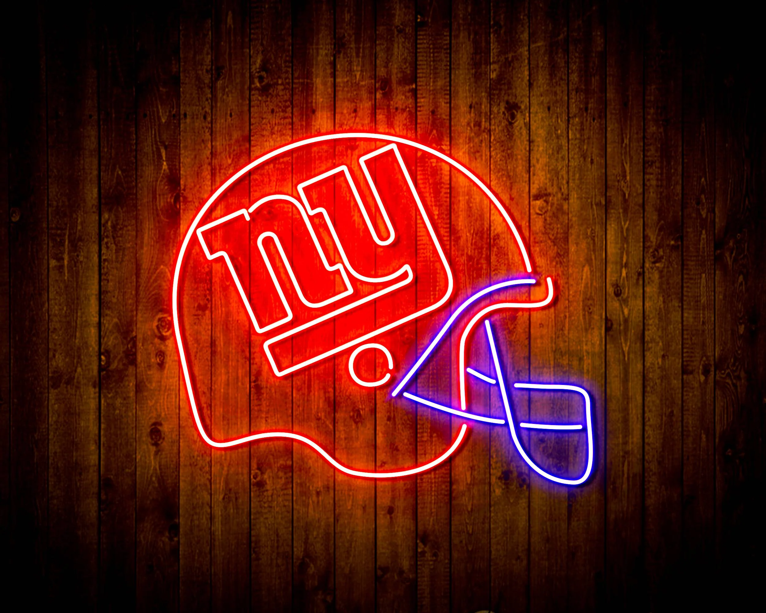 NFL Helmet New York Giants Bar Neon Flex LED Sign - Image 4
