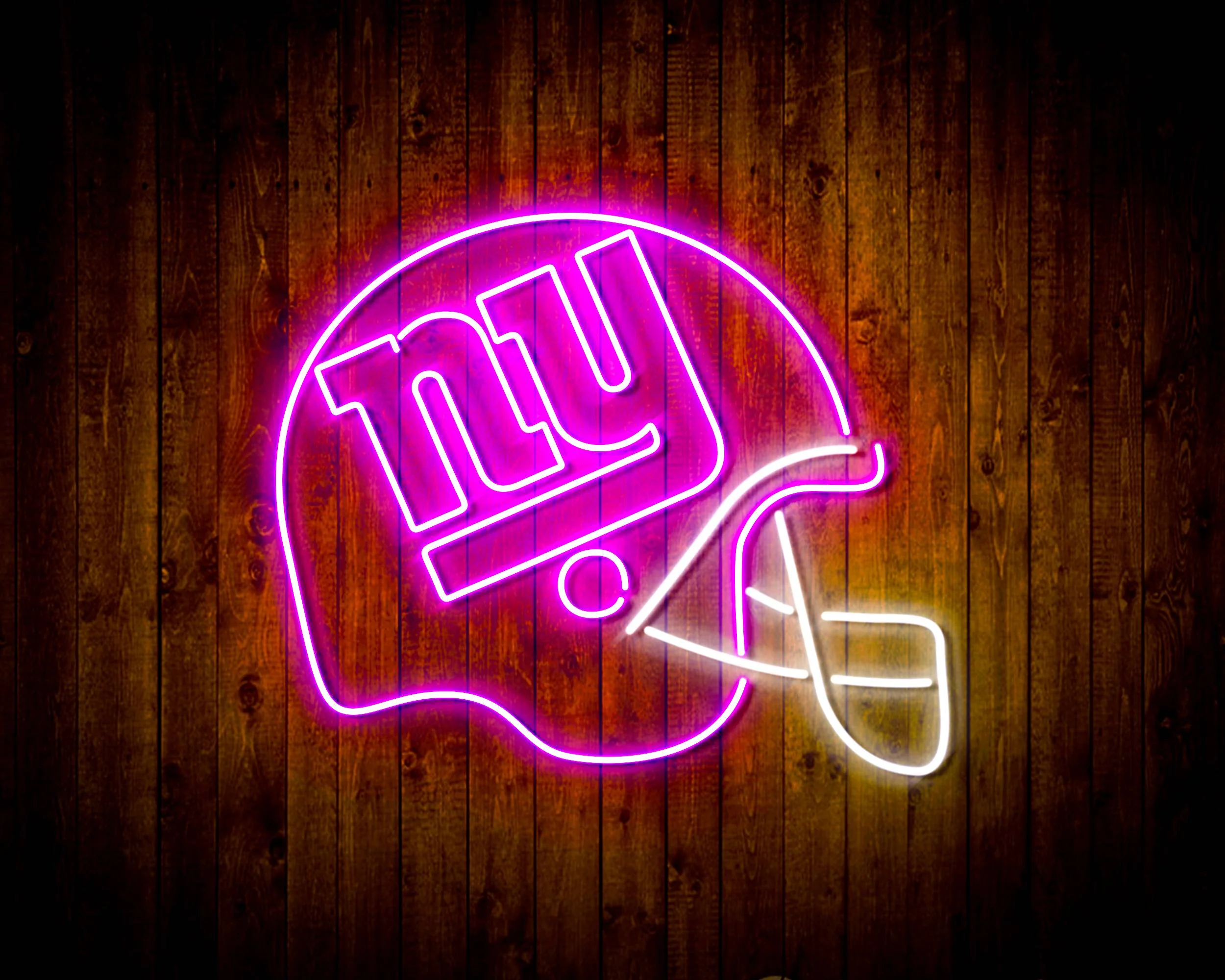 NFL Helmet New York Giants Bar Neon Flex LED Sign - Image 6