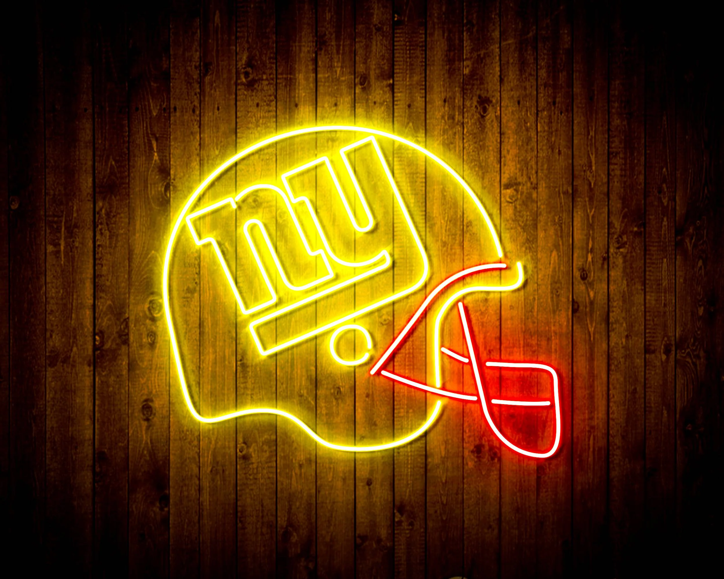 NFL Helmet New York Giants Bar Neon Flex LED Sign - Image 8
