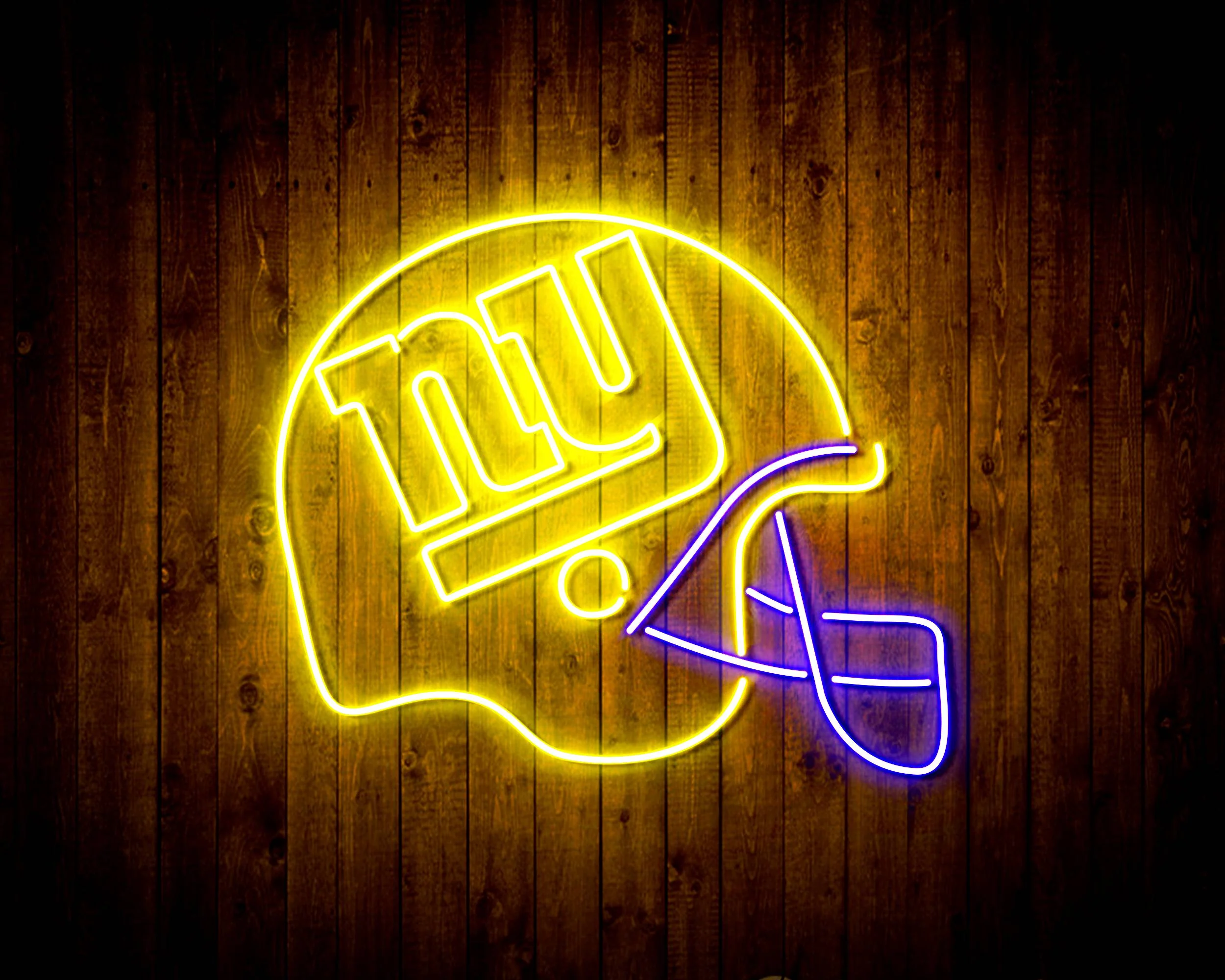 NFL Helmet New York Giants Bar Neon Flex LED Sign - Image 9