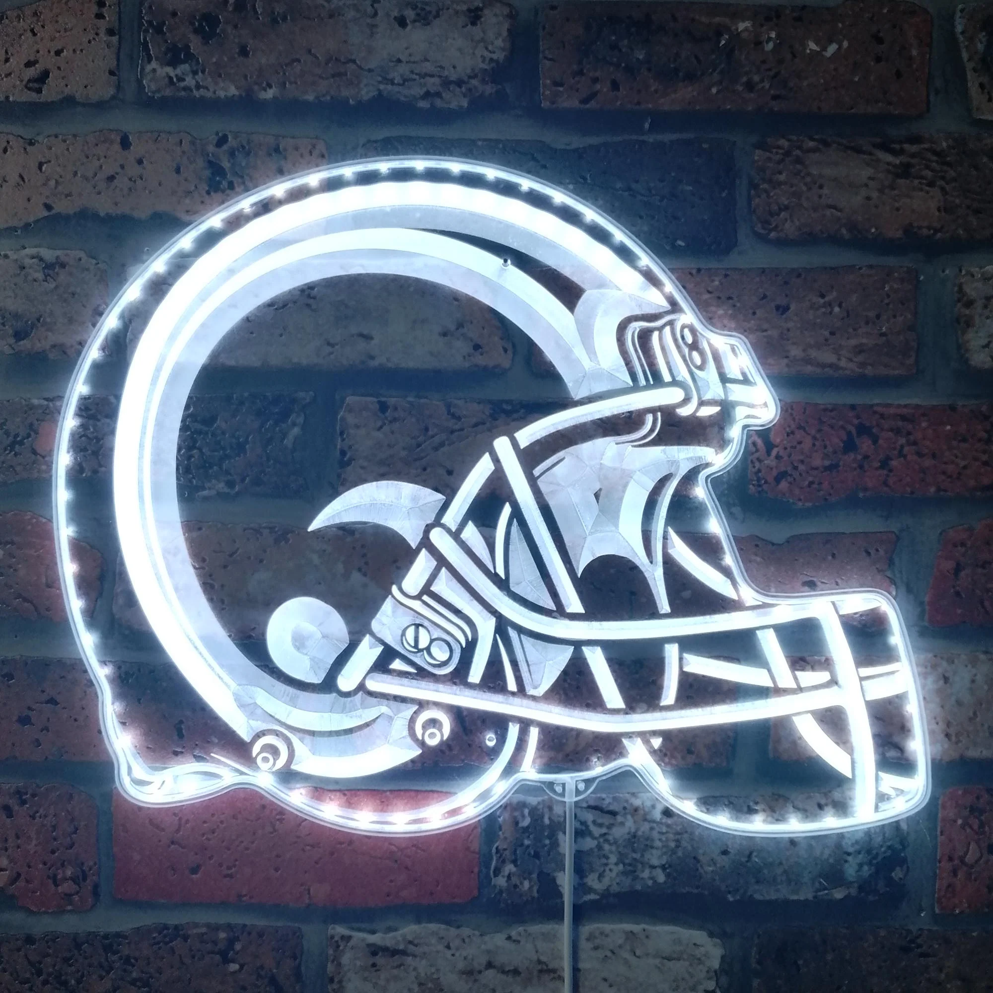 NFL Helmet St Louis Rams Football Neon LED Sign with Dynamic RGB Colors - Image 5