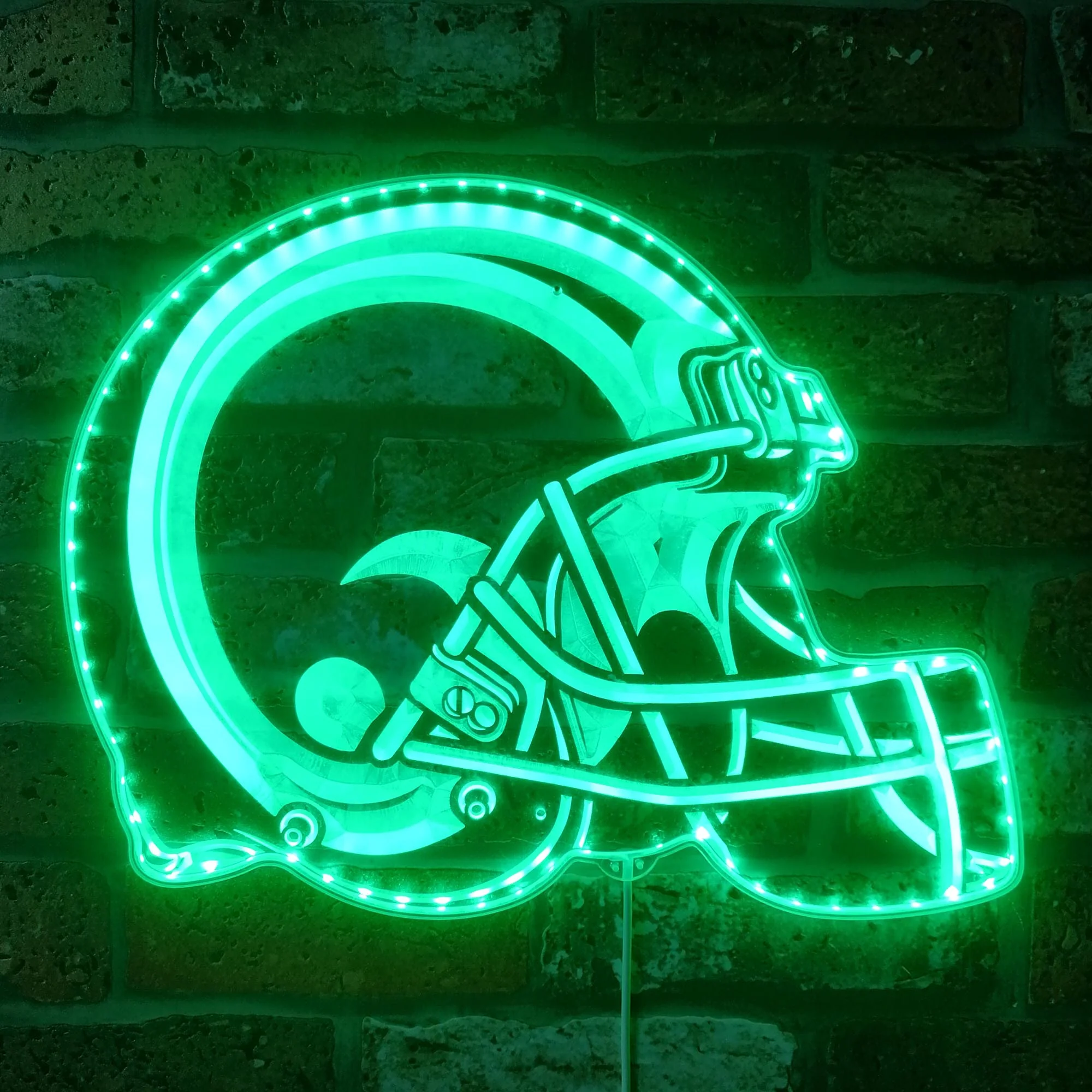 NFL Helmet St Louis Rams Football Neon LED Sign with Dynamic RGB Colors - Image 6