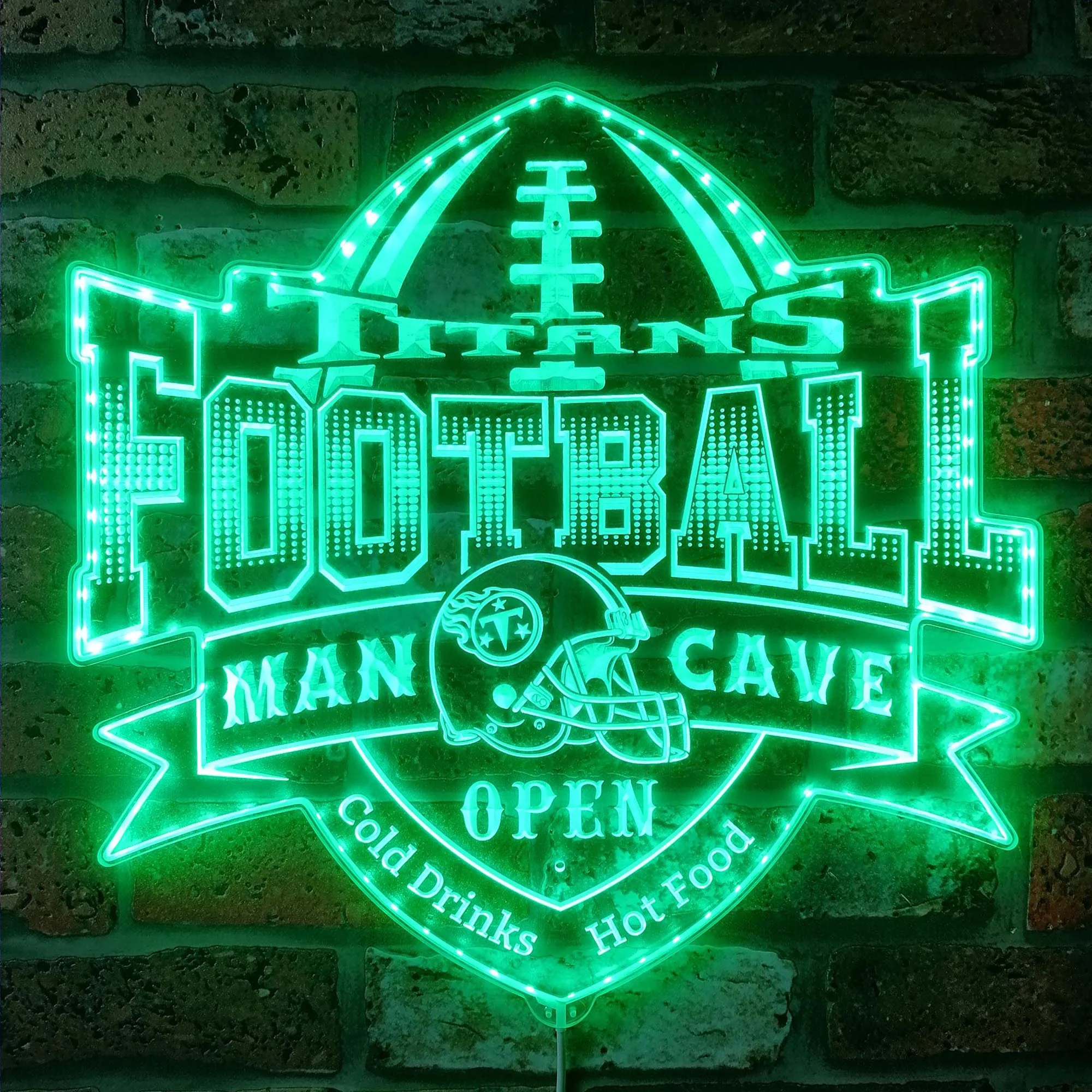 NFL Helmet Tennessee Titans Neon LED Sign with Dynamic RGB Colors - Image 6