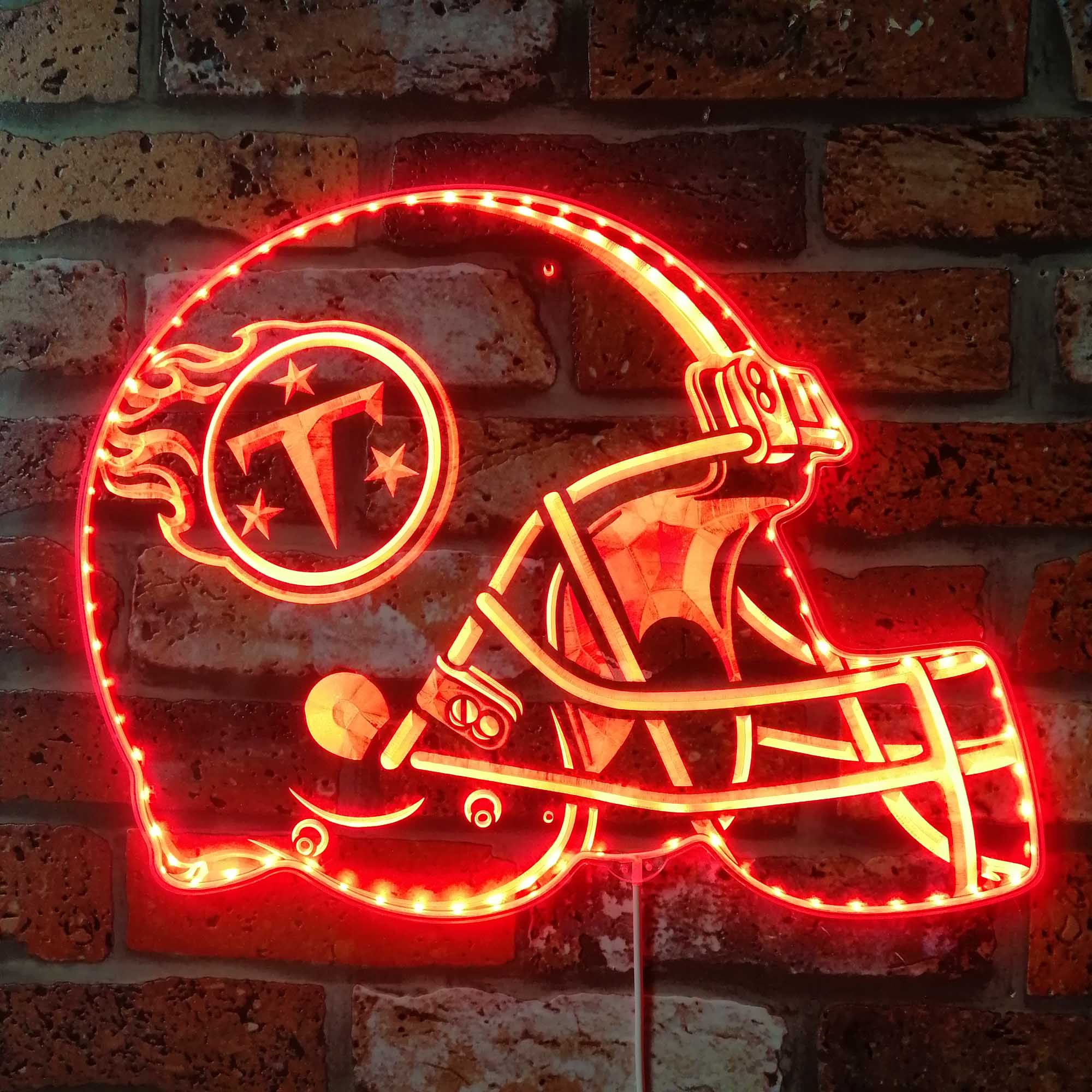 NFL Helmet Tennessee Titans Neon LED Sign with Dynamic RGB Colors - Image 3