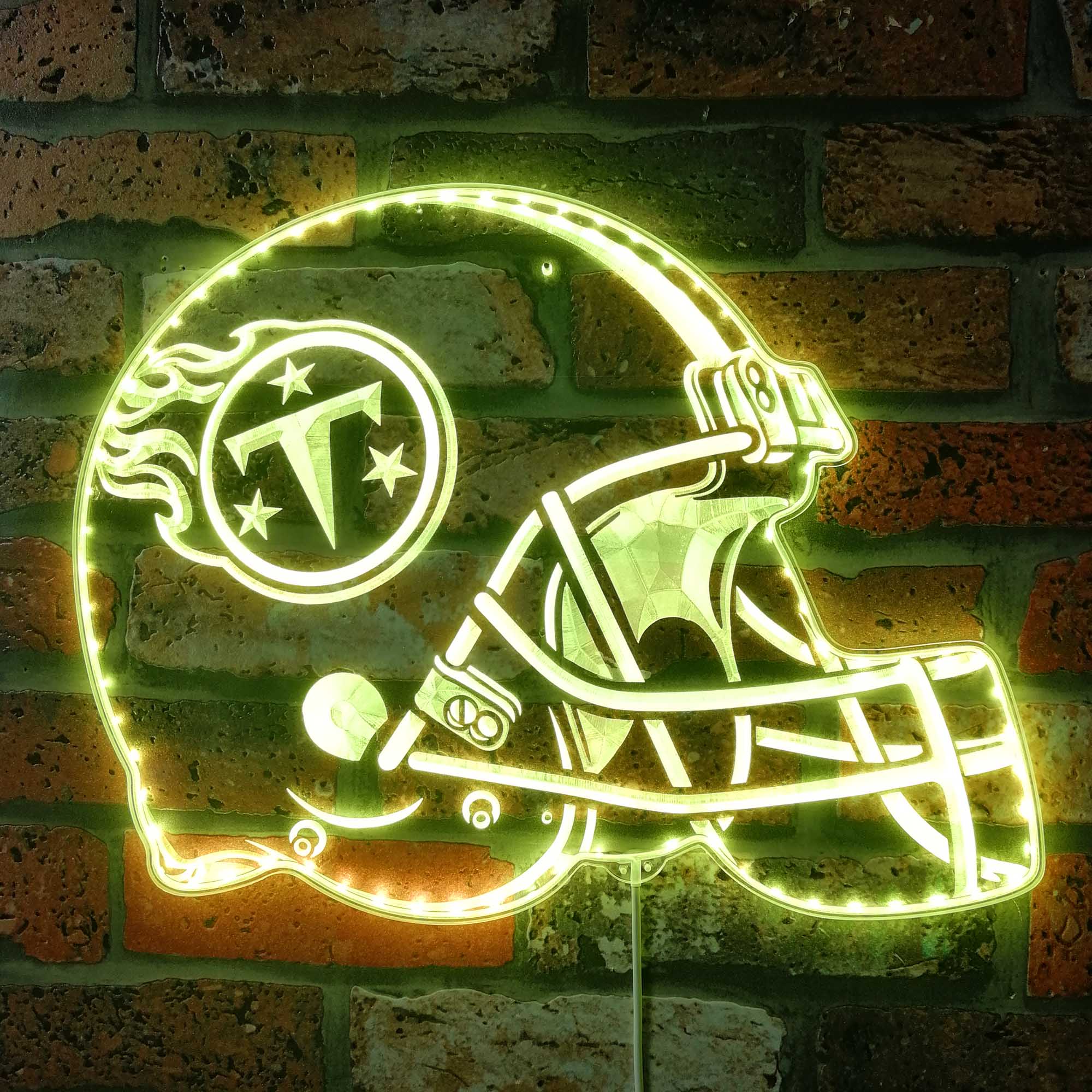 NFL Helmet Tennessee Titans Neon LED Sign with Dynamic RGB Colors - Image 7