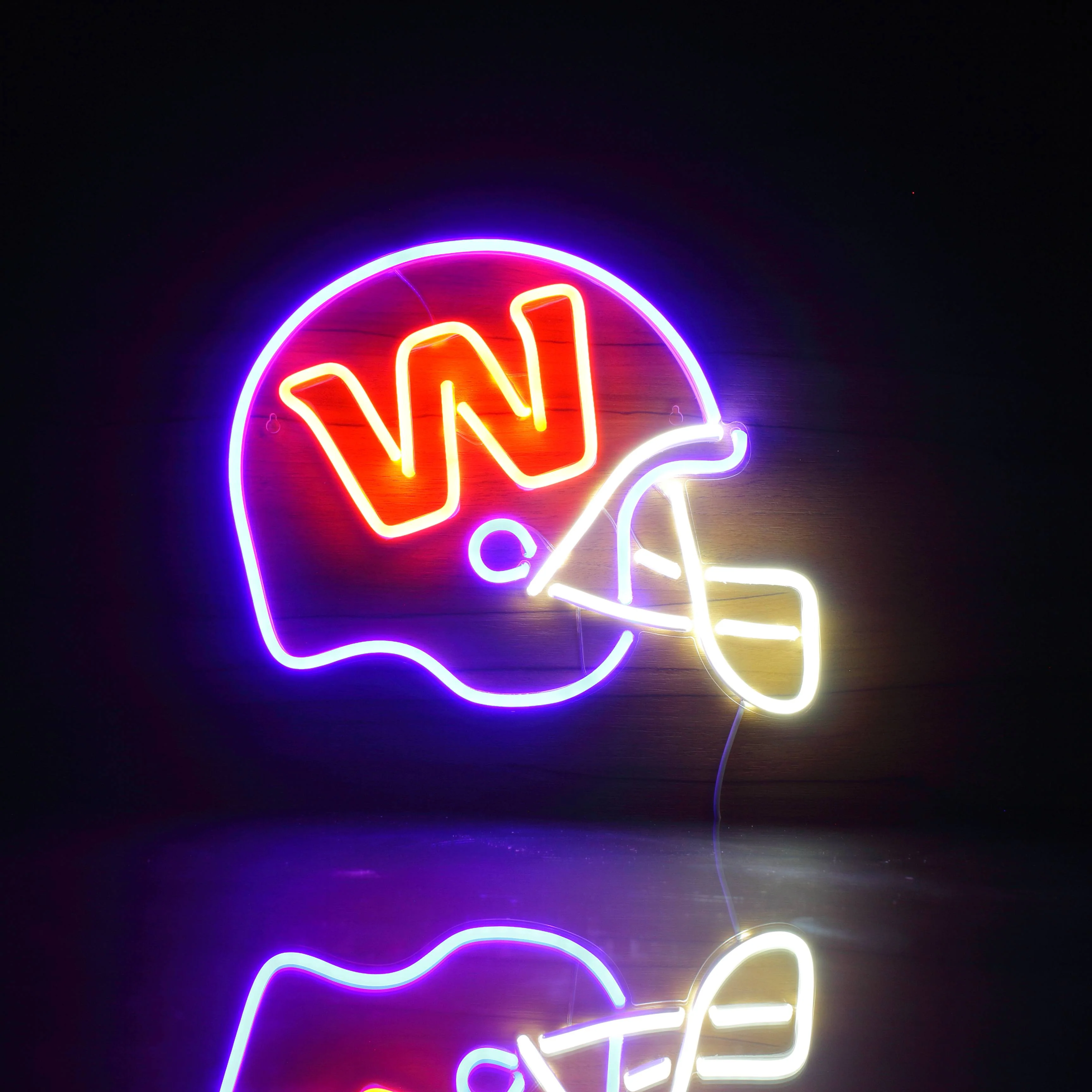 NFL Helmet Washington Football Team Bar Neon LED Sign