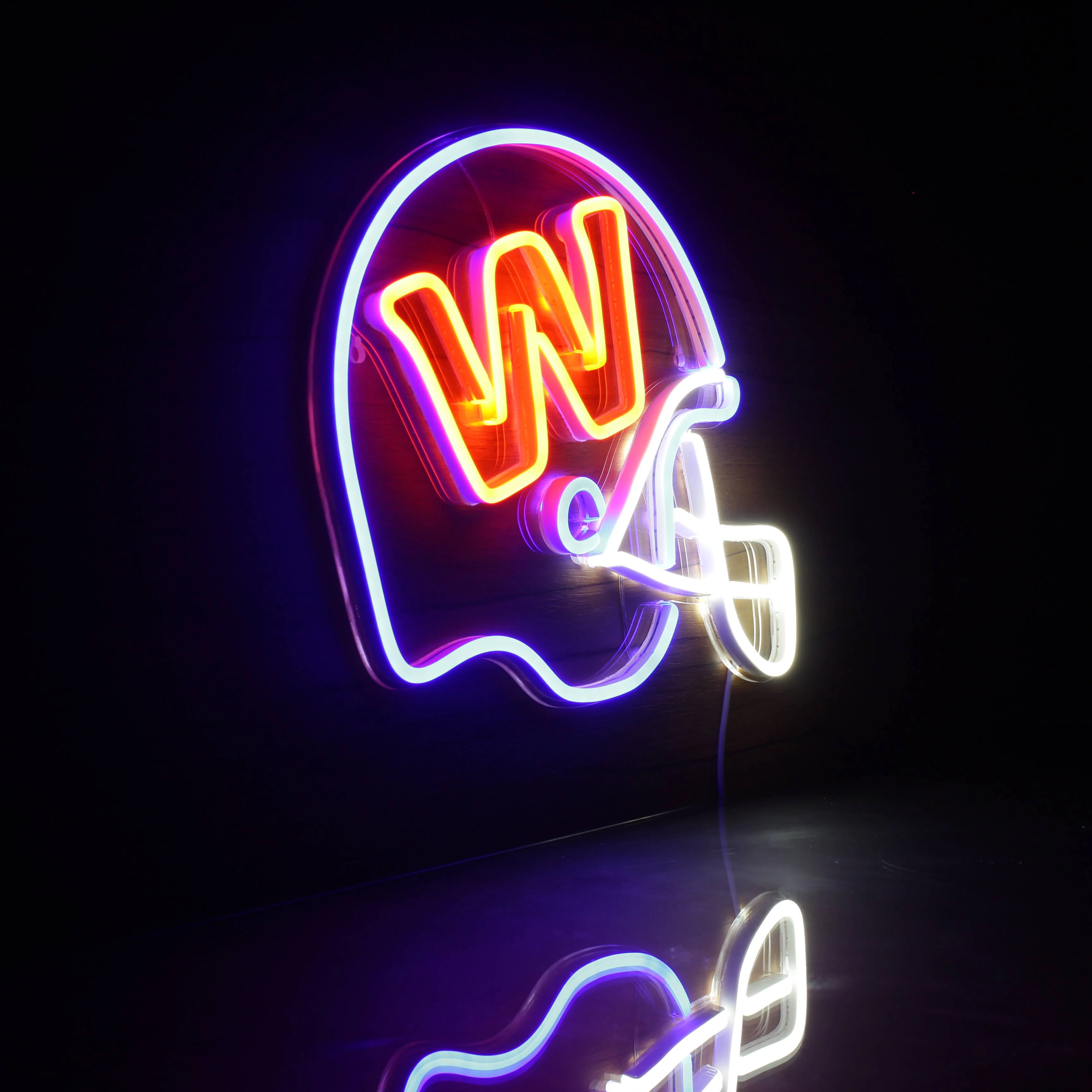 NFL Helmet Washington Football Team Bar Neon LED Sign - Image 2
