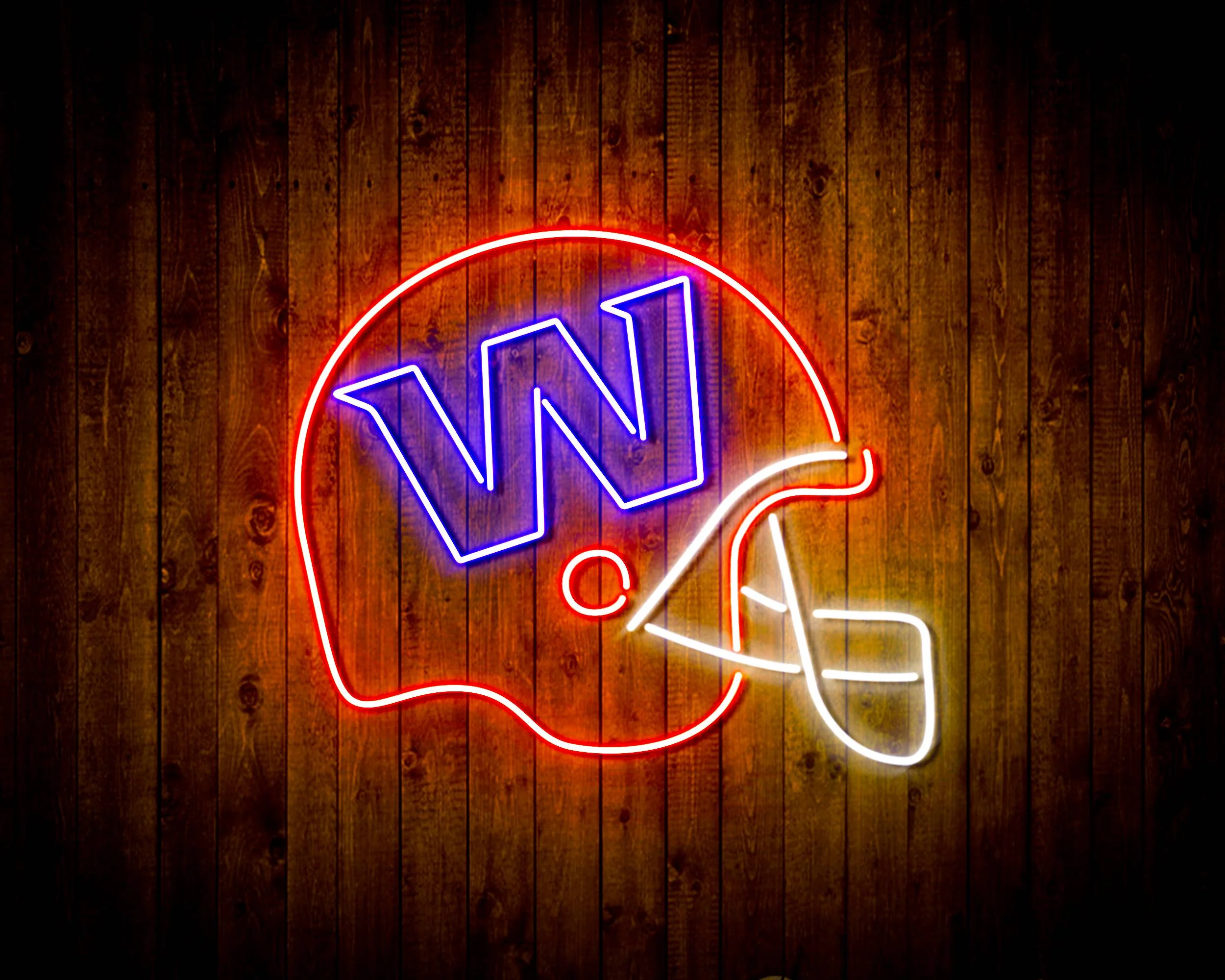 NFL Helmet Washington Football Team Bar Neon LED Sign - Image 4