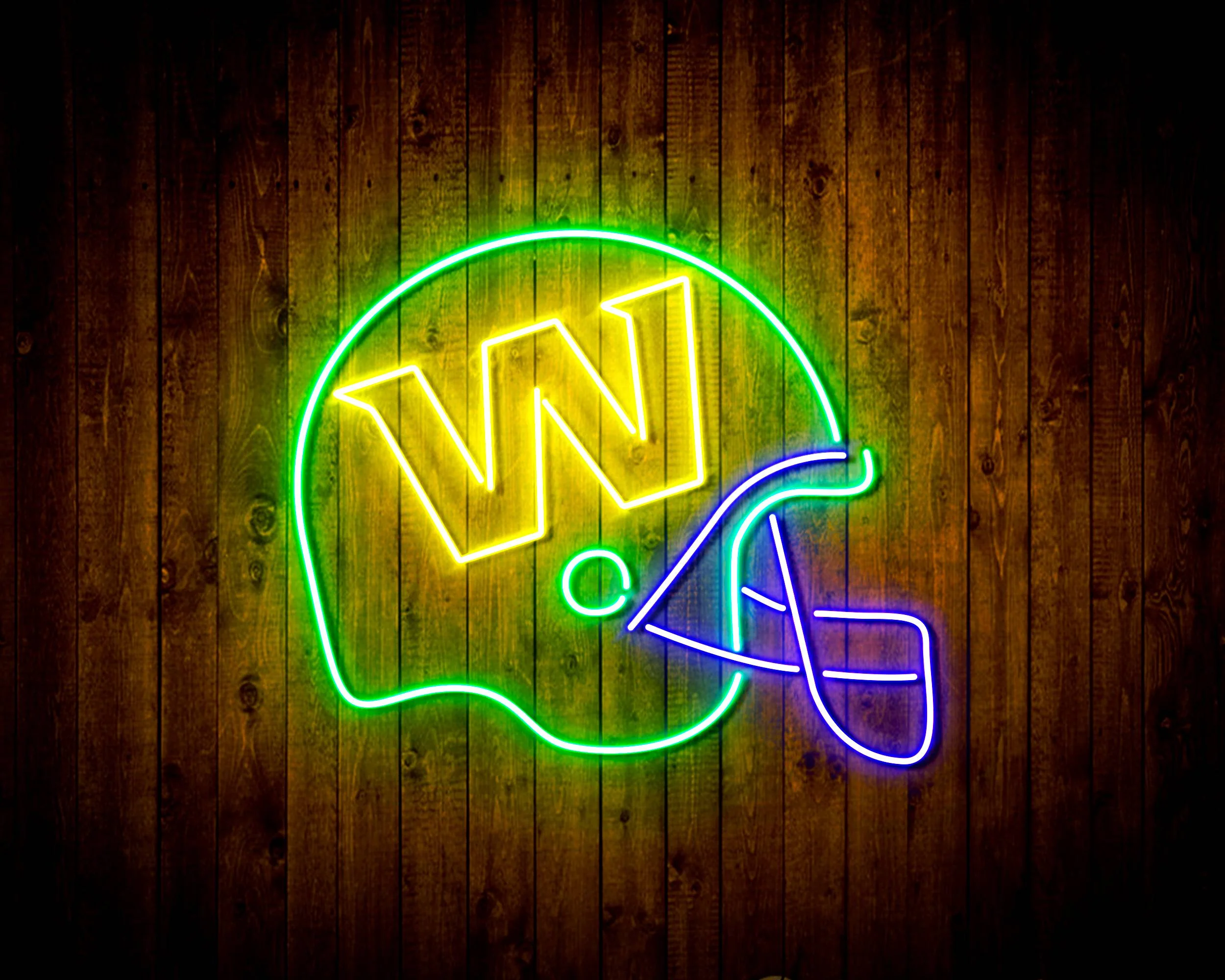 NFL Helmet Washington Football Team Bar Neon LED Sign - Image 5
