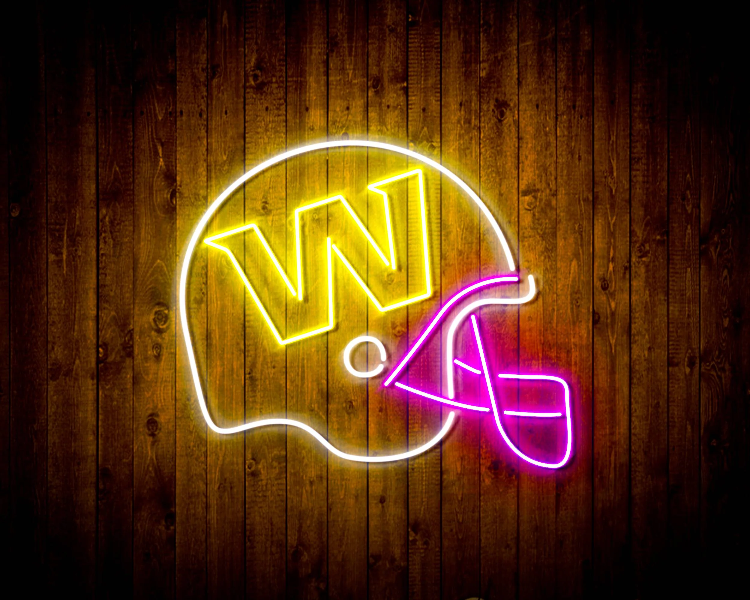 NFL Helmet Washington Football Team Bar Neon LED Sign - Image 6