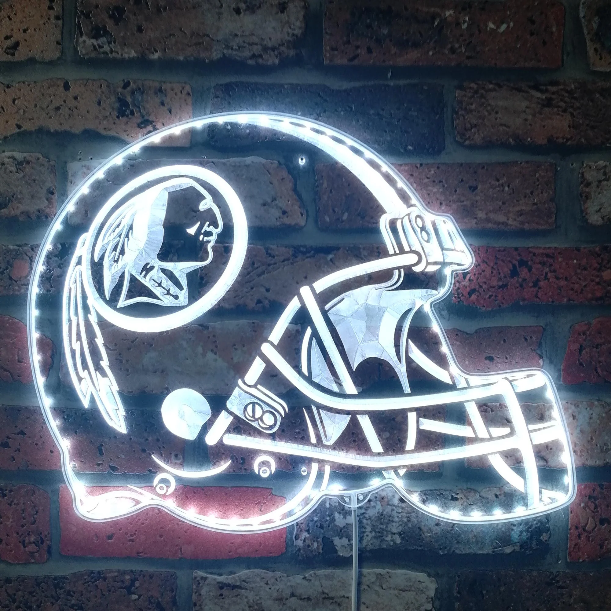 NFL Helmet Washington Neon LED Sign with Dynamic RGB Colors - Image 5