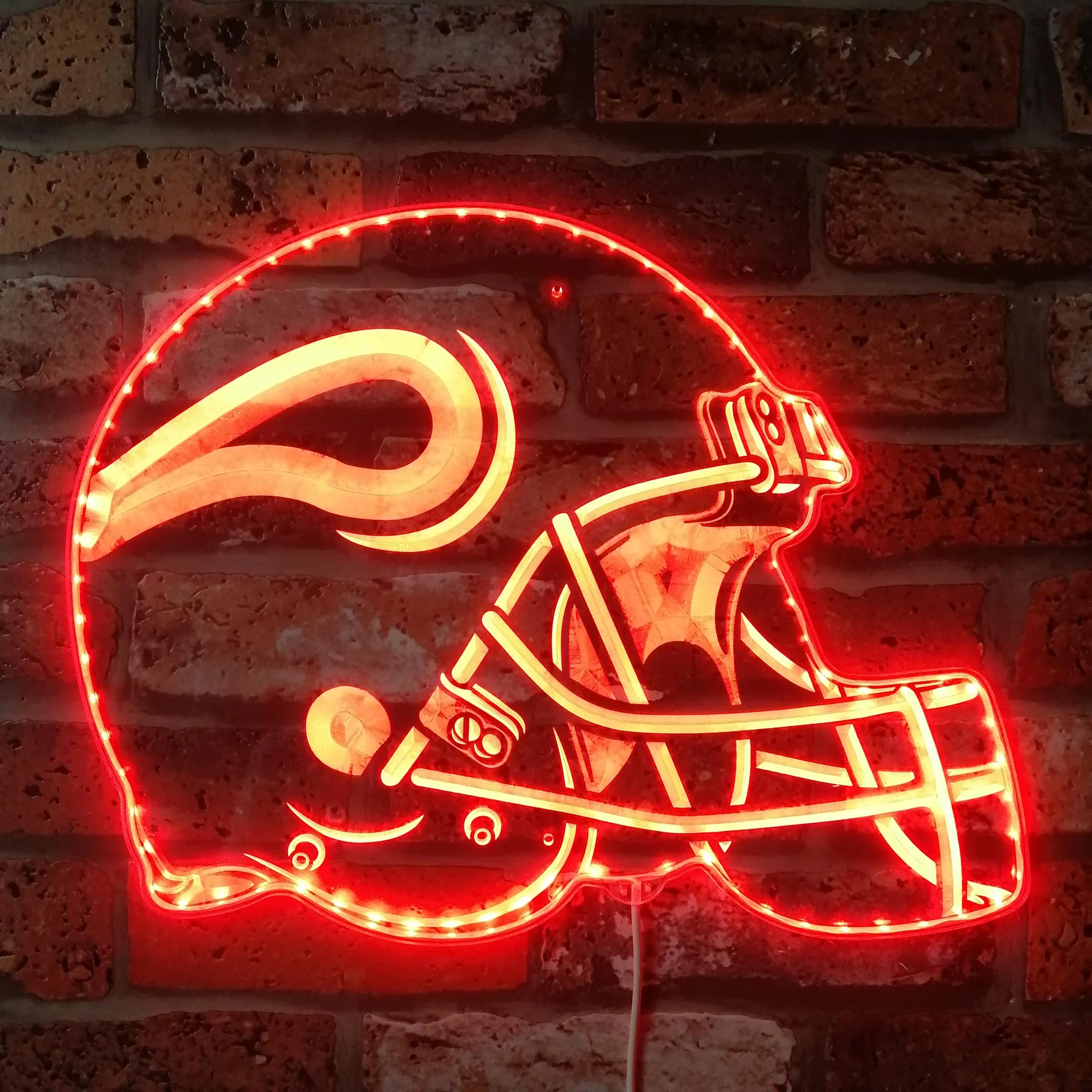 NFL Minnesota Vikings Football Neon LED Sign with Dynamic RGB Colors - Image 3