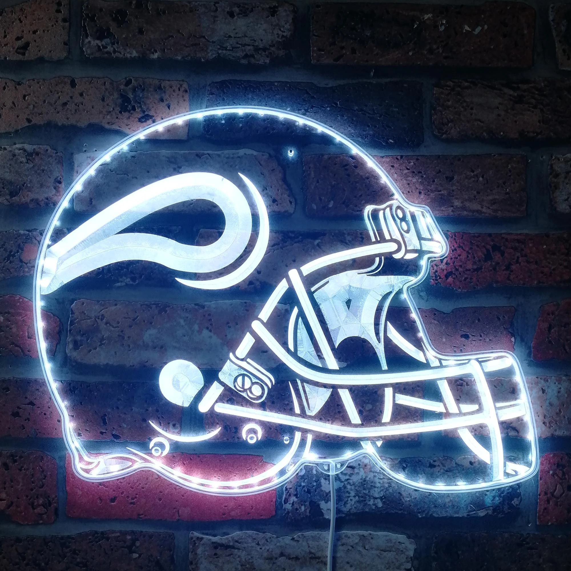 NFL Minnesota Vikings Football Neon LED Sign with Dynamic RGB Colors - Image 5