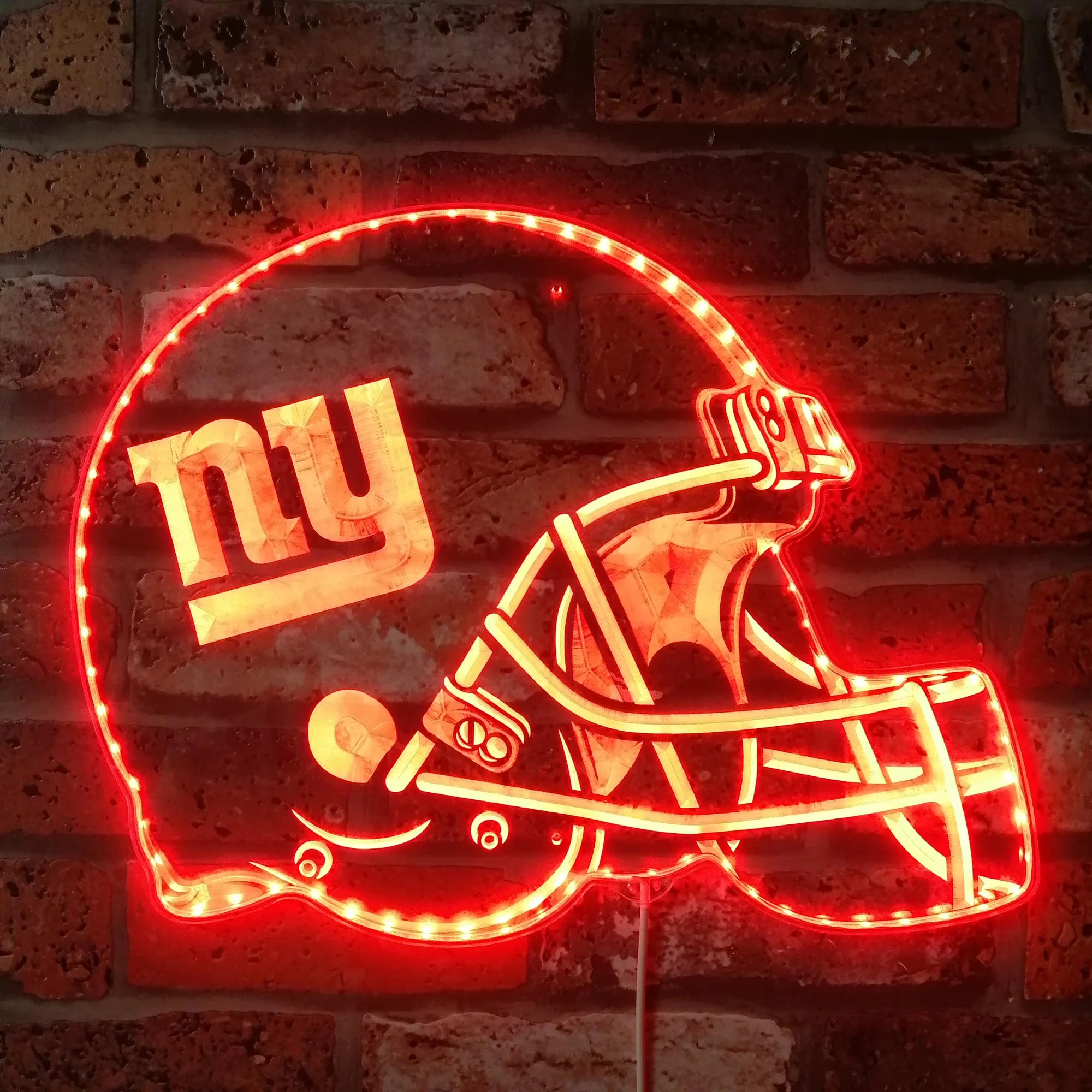 NFL New York Giants Football Neon LED Sign with Dynamic RGB Colors - Image 3