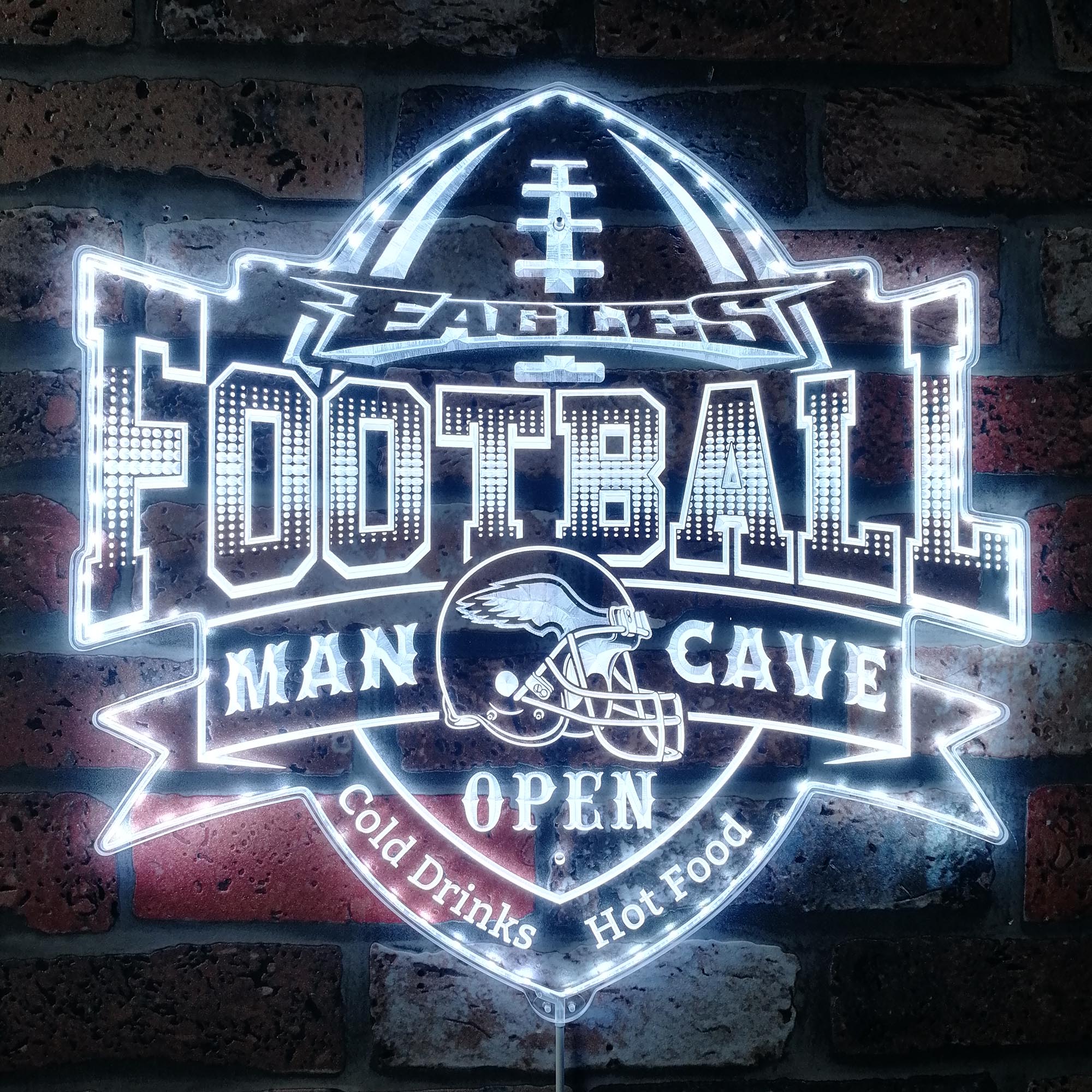 NFL Philadelphia Eagles Football Club Neon LED Sign with Dynamic RGB Colors - Image 5