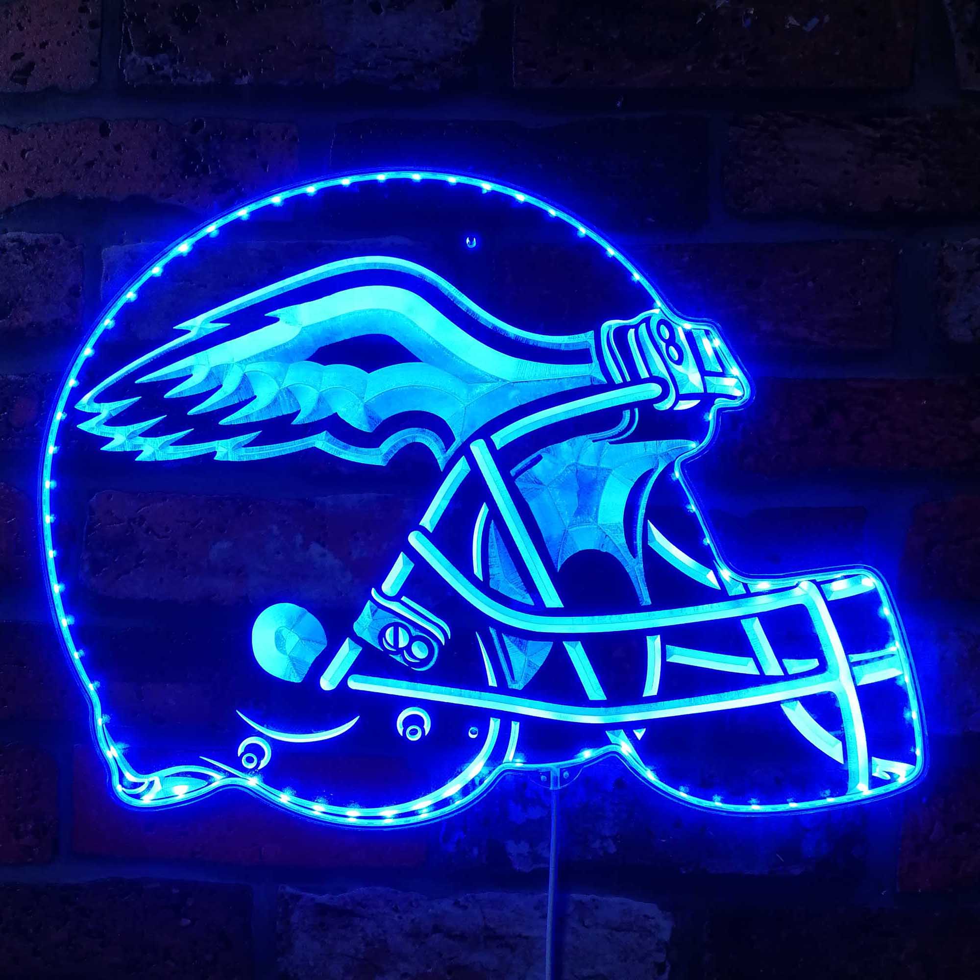 NFL Philadelphia Eagles Football Club Neon LED Sign with Dynamic RGB Colors - Premium Edge Lit - Image 6