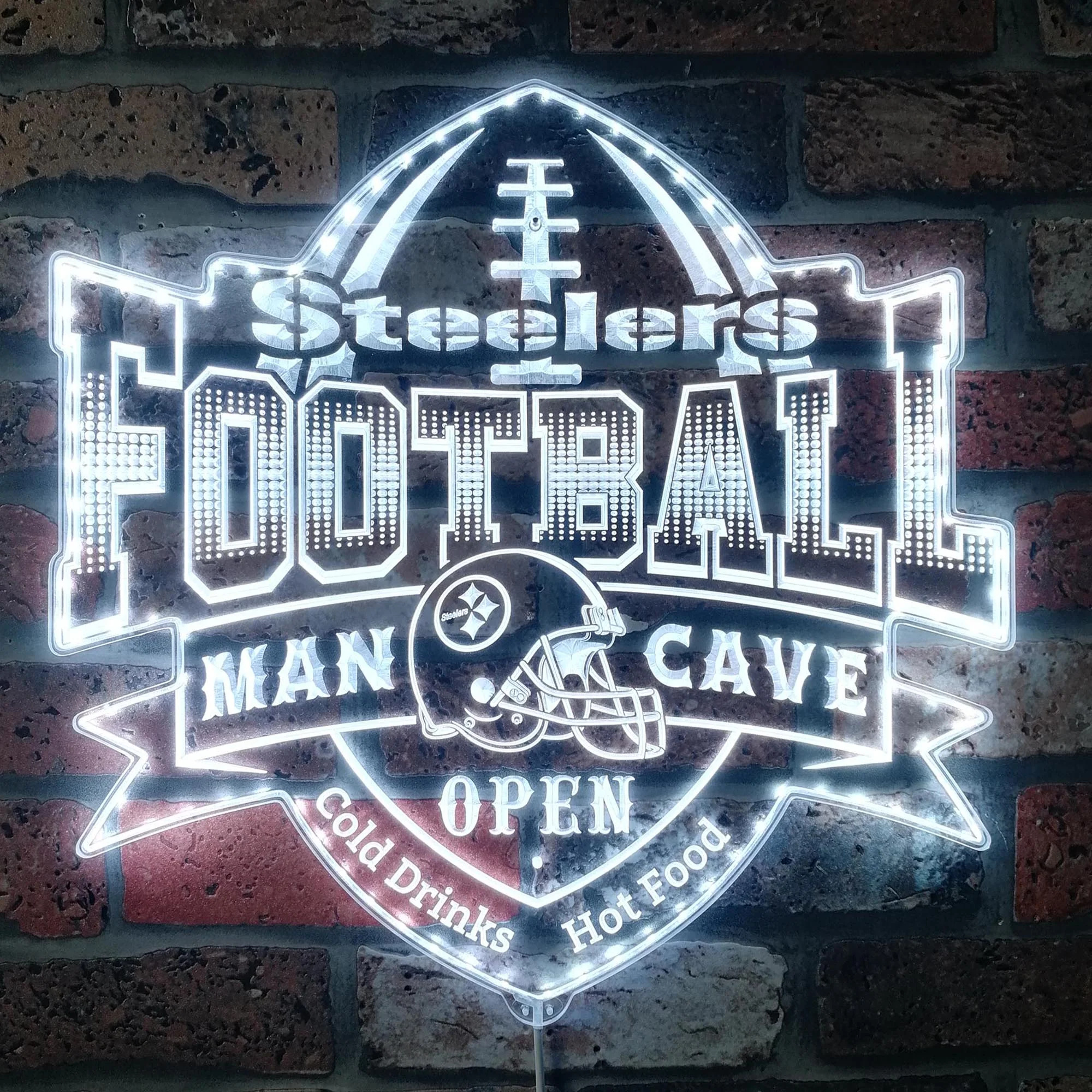 NFL Pittsburgh Steelers Football Club Neon LED Sign with Dynamic RGB Colors - Image 5