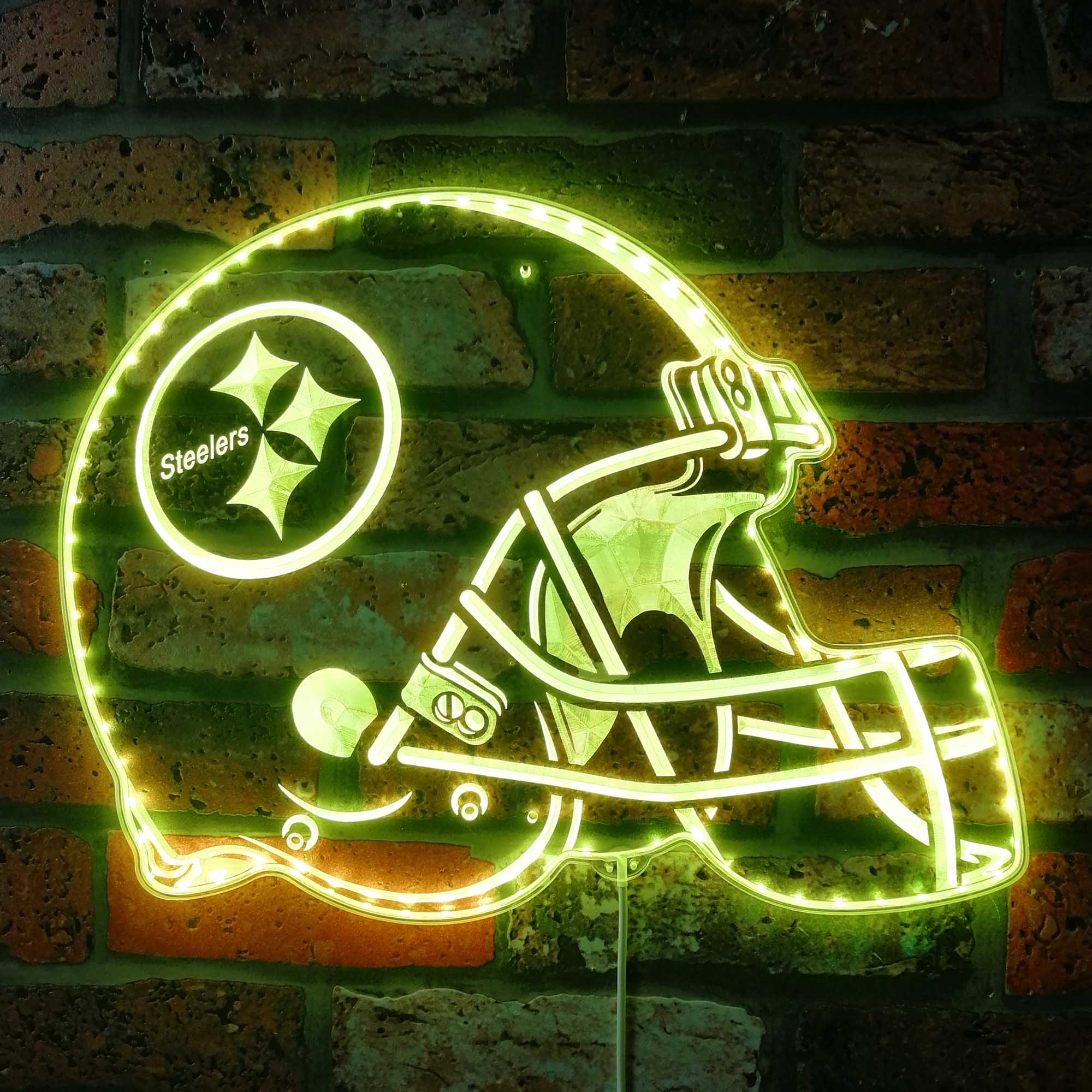 NFL Pittsburgh Steelers Football Club Neon LED Sign with Dynamic RGB Colors - Image 7