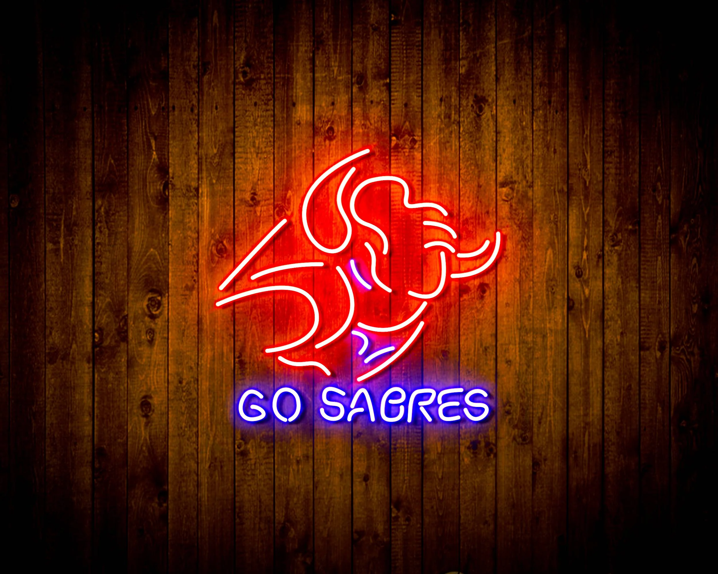 NHL Buffalo Sabres Bar Neon Flex LED Sign - Image 3